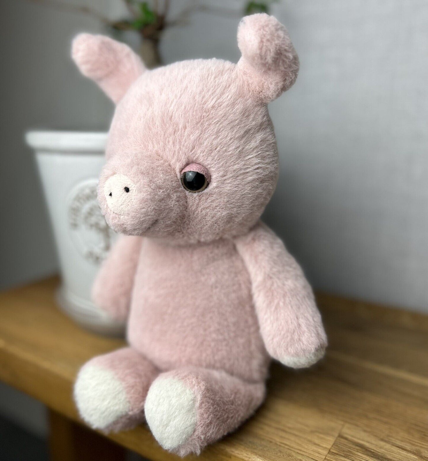 Jellycat Beepi Pig - Medium Fluffy Pig - Beepi Big Eyed Pig Jellycat Medium