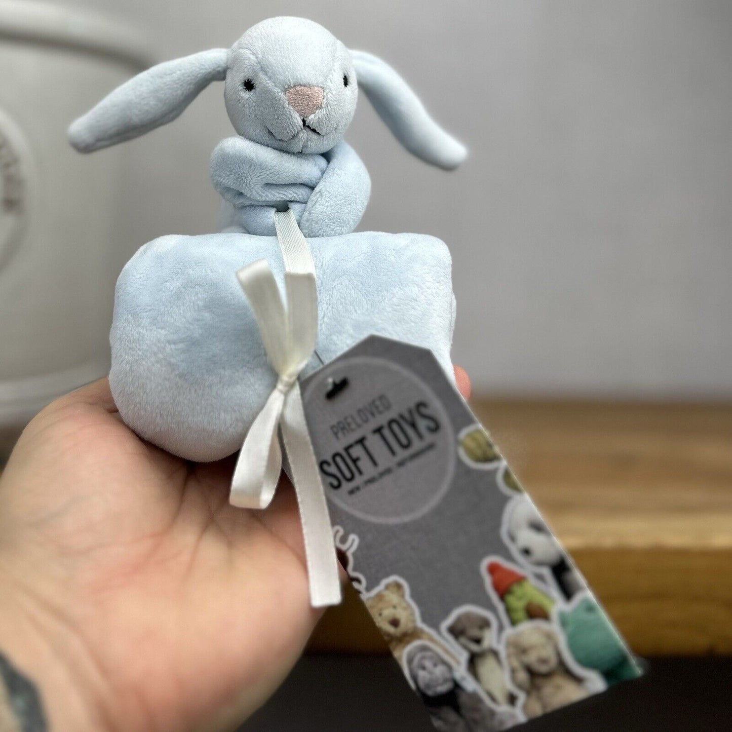 Jellycat - My First Soother Blue - Blue Bunny Velour Comforter - Baby Velour