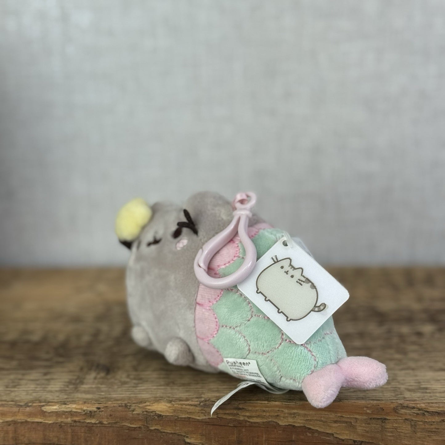 Gund Pusheen Cat - Mercat Mini Plush Bag Charm Clip Collectible With Tag 5"