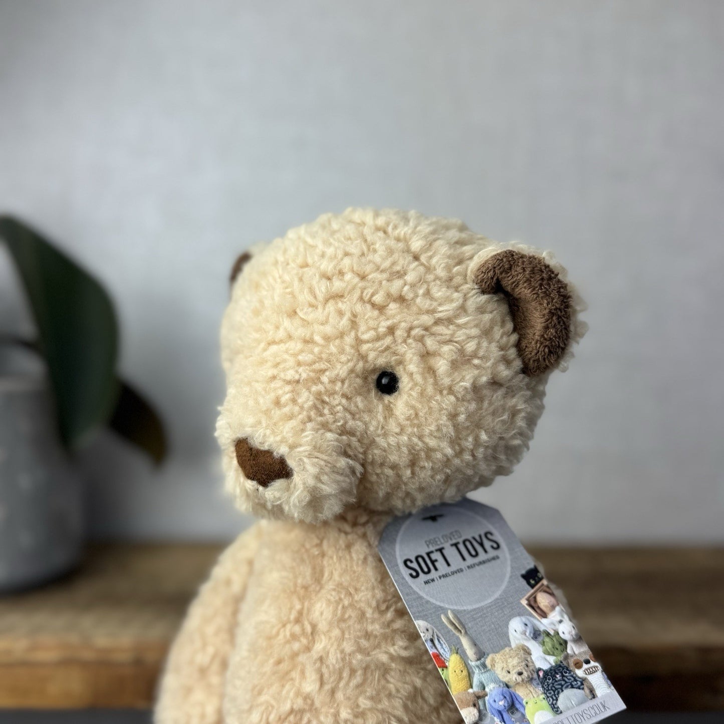 Jellycat Medium Vintage Bear - Vintage Light Brown Bear Beanie Soft Toy 12” Rare