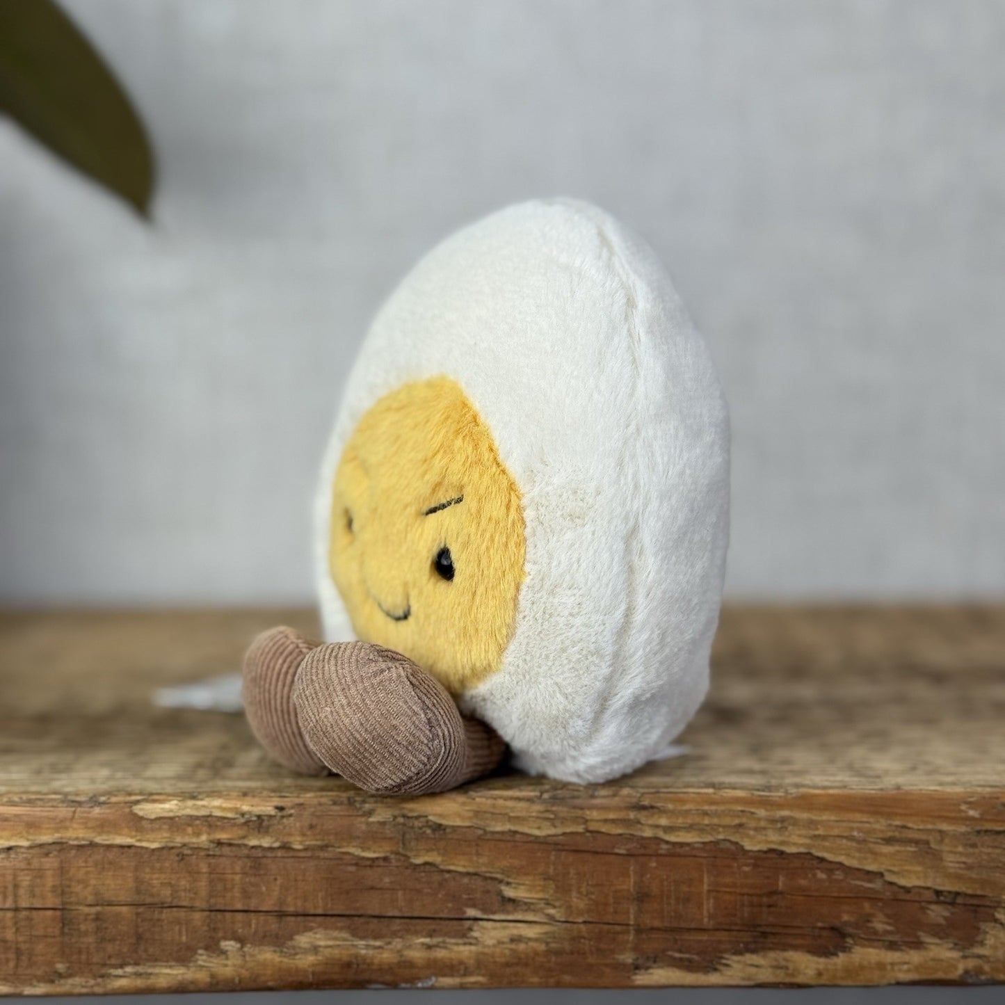 Jellycat Amuseable Cheeky Boiled Egg - Frowning Egg Toy - Play Food Plush 5”