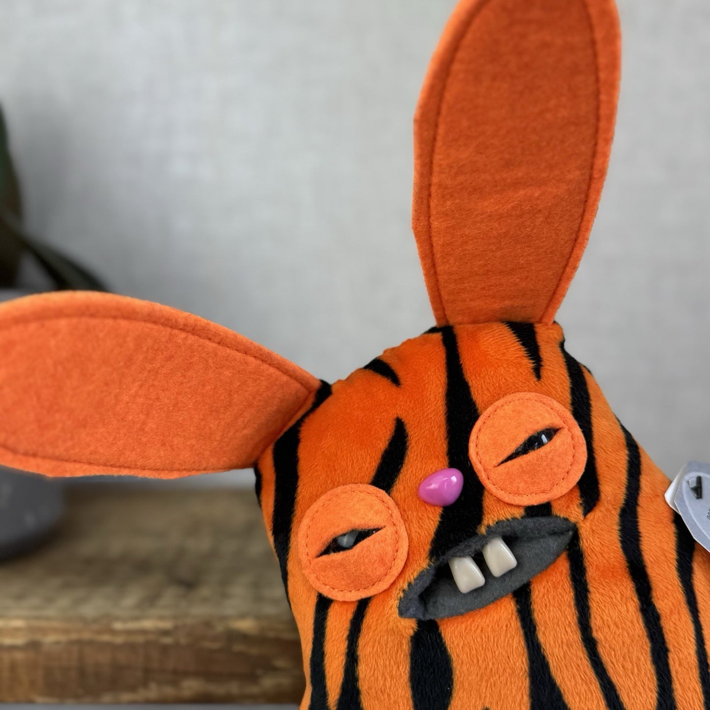 Fuggler Funny Ugly Monster Rabid Rabbit Tiger Print Fur Plush Soft Toy 9" (#2)