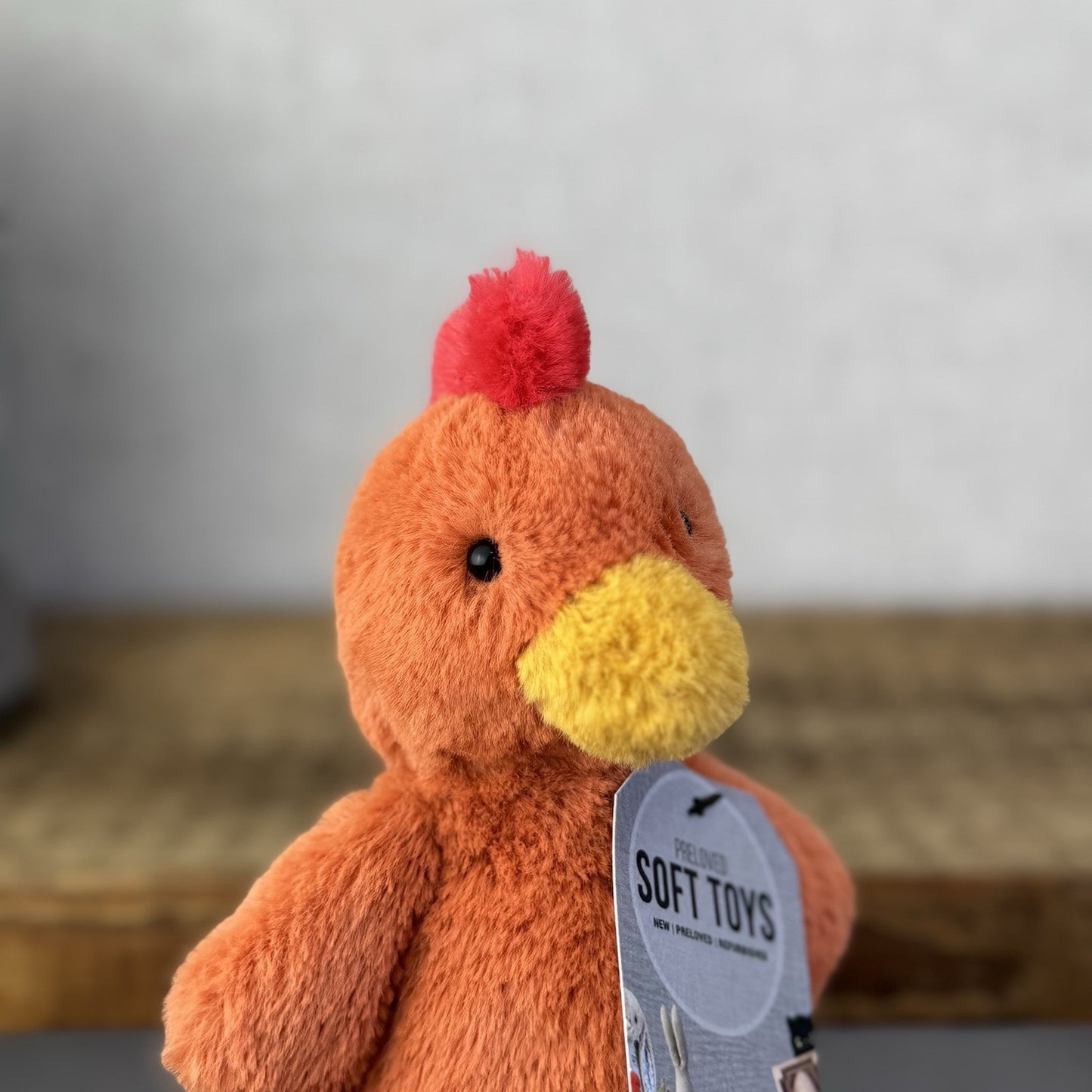 Jellycat Small Bashful Rooster - Soft Orange & Yellow Cockerel Chick Beanie 8"