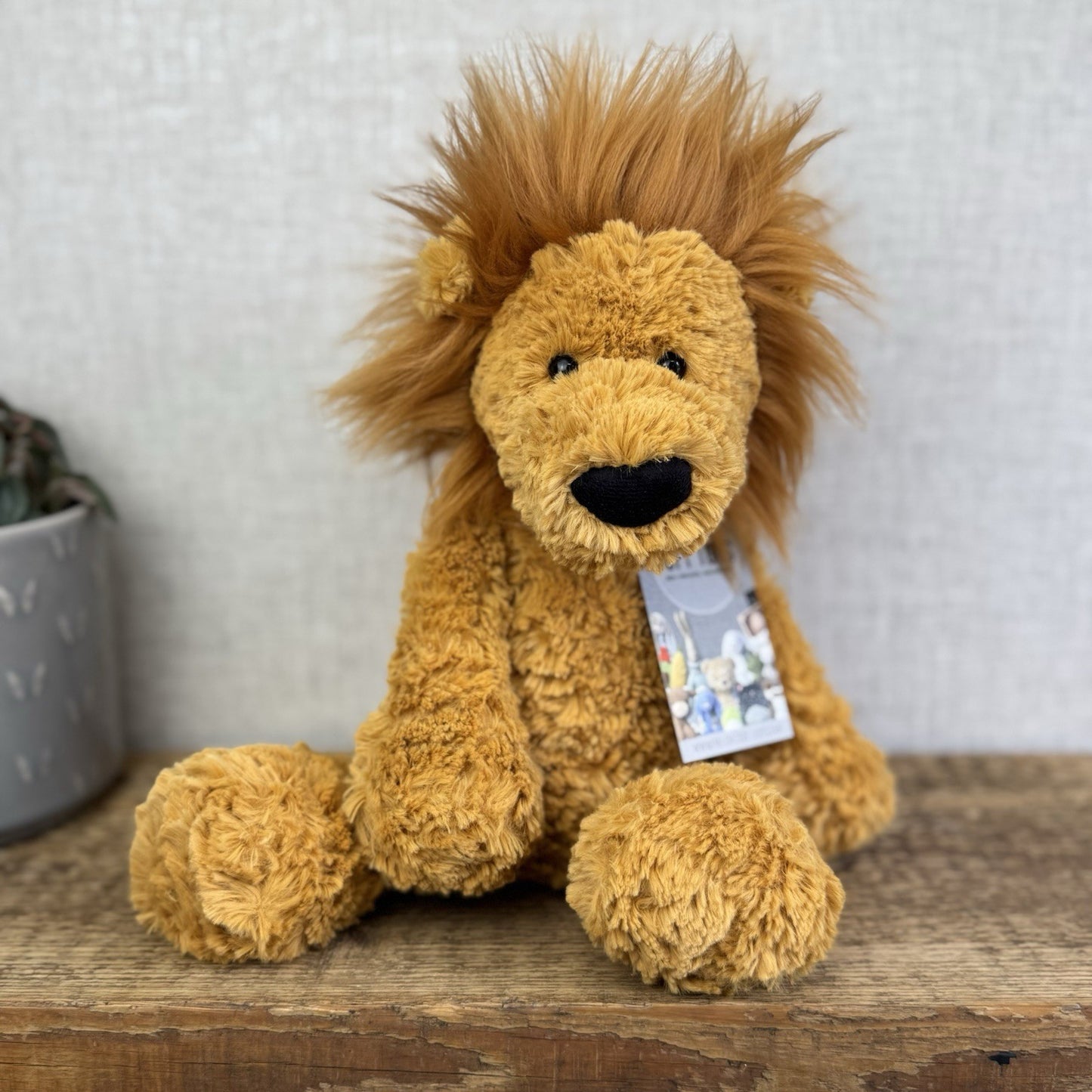 Jellycat Medium Mumble Lion - Rare Sguiggle Lion Soft Toy Beanie Plush 14"