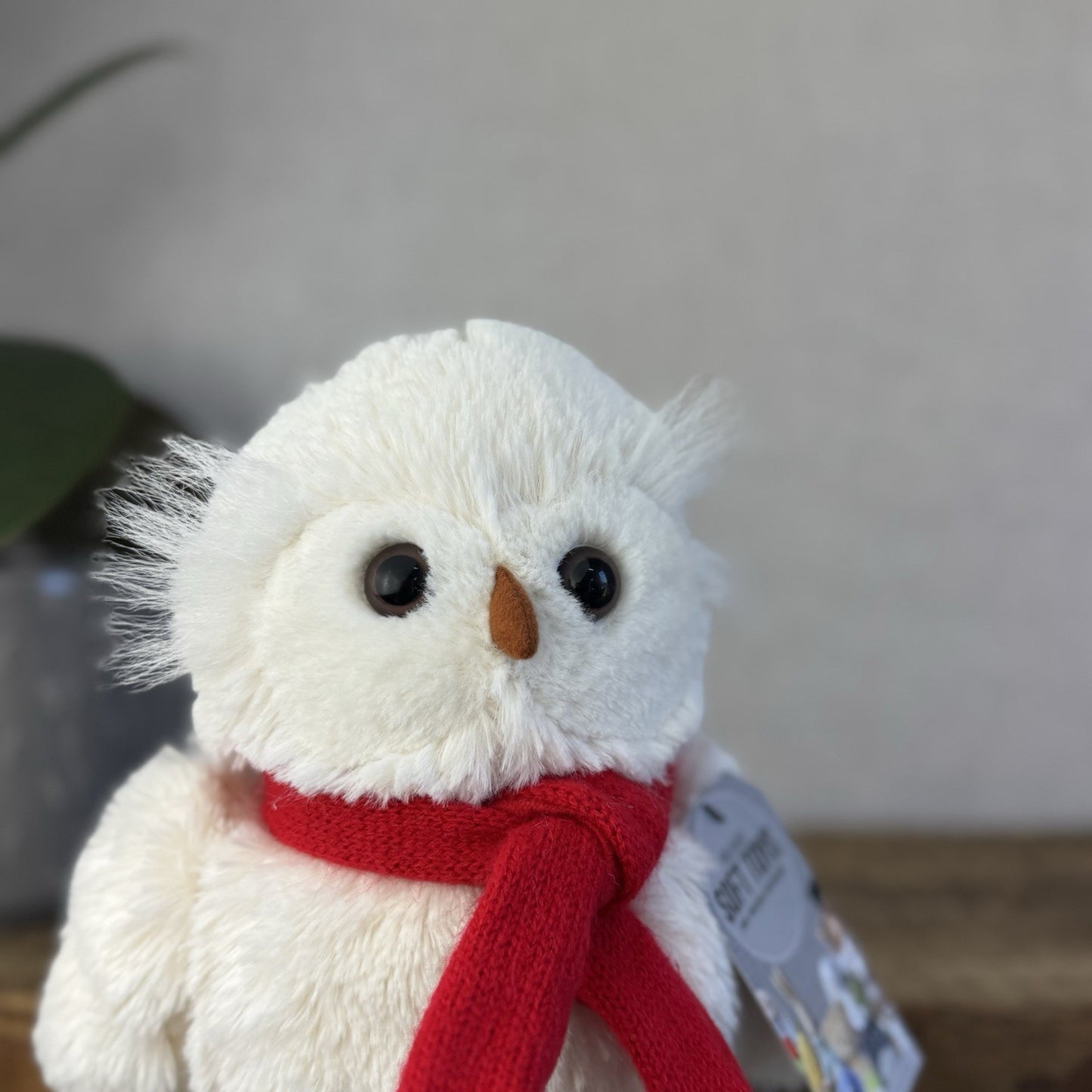 Jellycat John Lewis Exclusive - Medium Bashful Owl In Scarf - Owl Beanie 9”