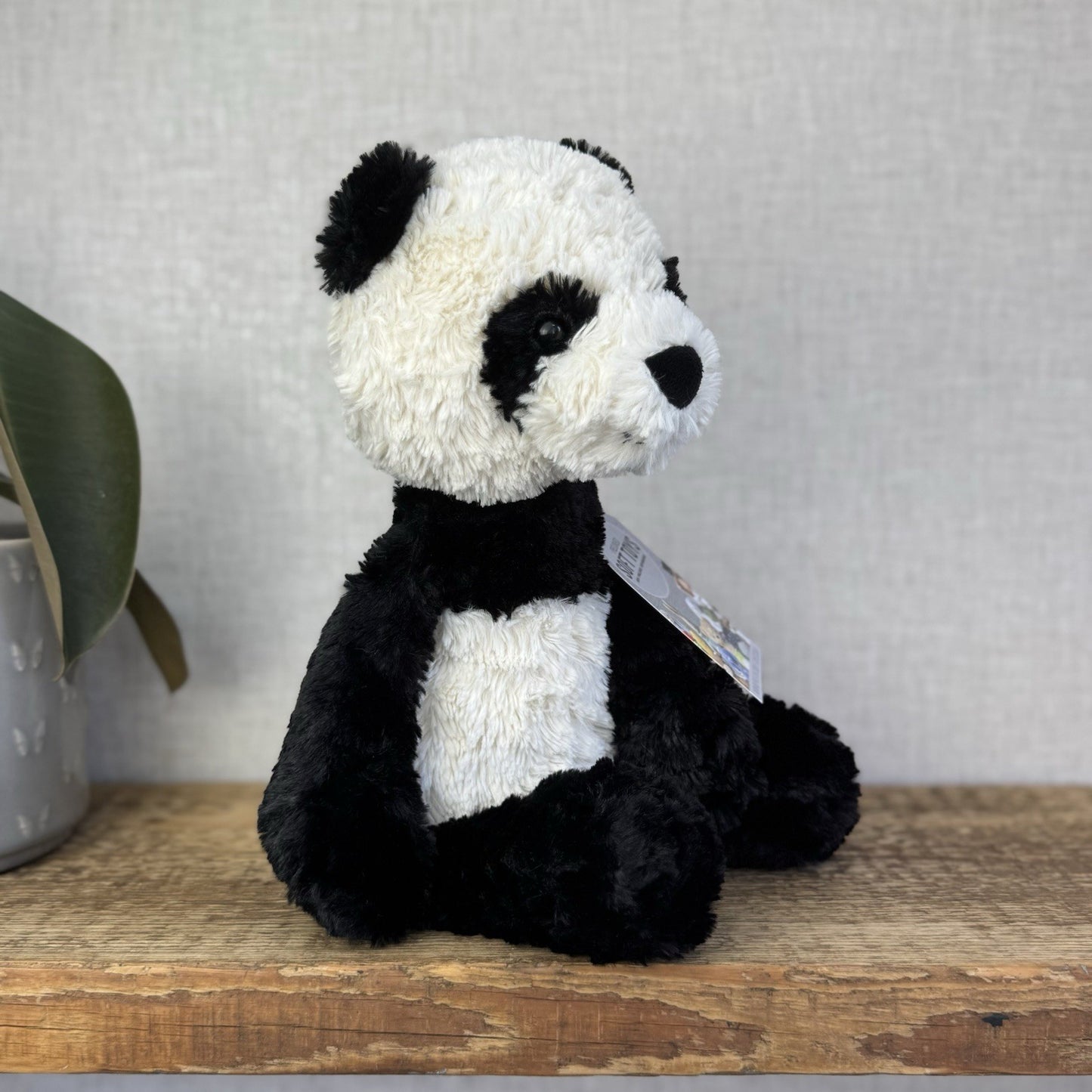 Jellycat Medium Mumble Panda - Black/White Texture Floppy Panda Bear Retired 14"