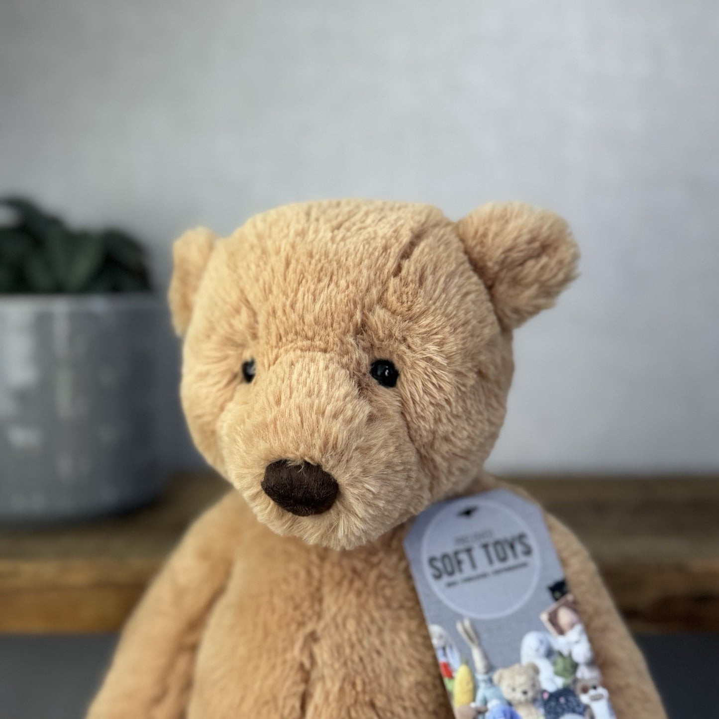 Jellycat Medium Butterscotch Bear - Retired Brown Beige Bear Soft Toy Beanie 12”