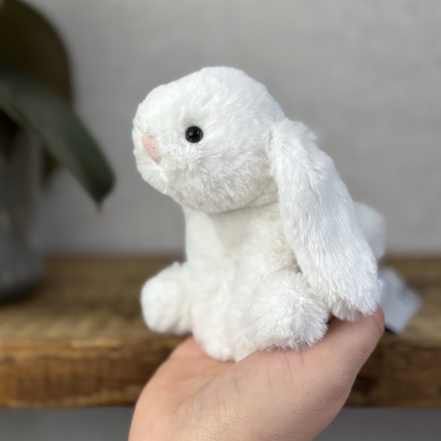 Jellycat Tiny White Smudge Bunny Rabbit - Tiny White Company Exclusive Smudge 8”