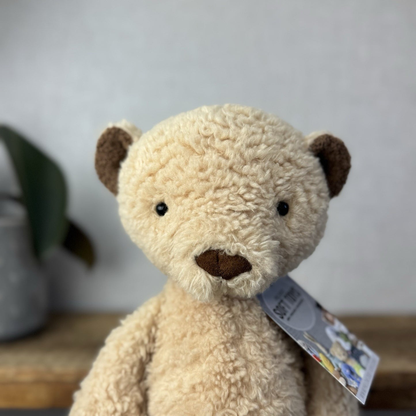 Jellycat Medium Vintage Bear - Vintage Light Brown Bear Beanie Soft Toy 12” Rare