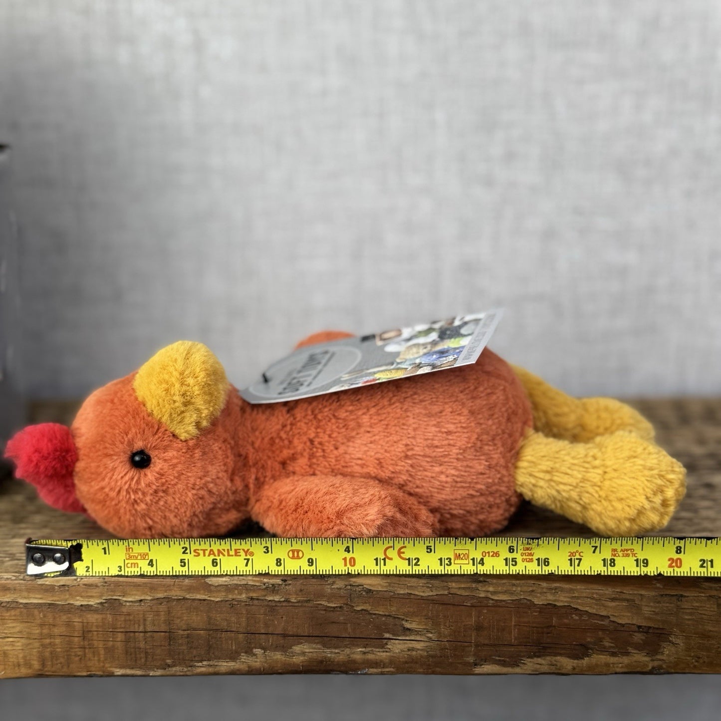 Jellycat Small Bashful Rooster - Soft Orange & Yellow Cockerel Chick Beanie 8"