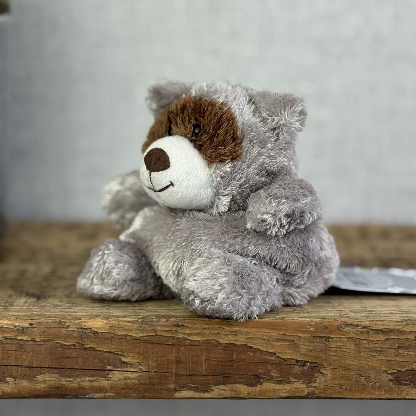 Russ Berrie Luvvies - Raccoon Mini Beanbag Raccoon Grey Soft toy NWOT 5”