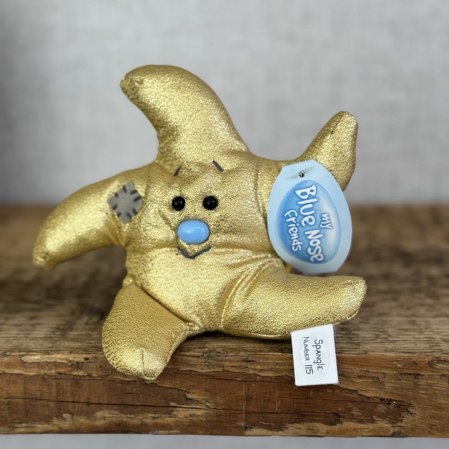 Blue Nose Friends Spangle The Gold Star #115 - Iridescent Star Beanie Soft Toy