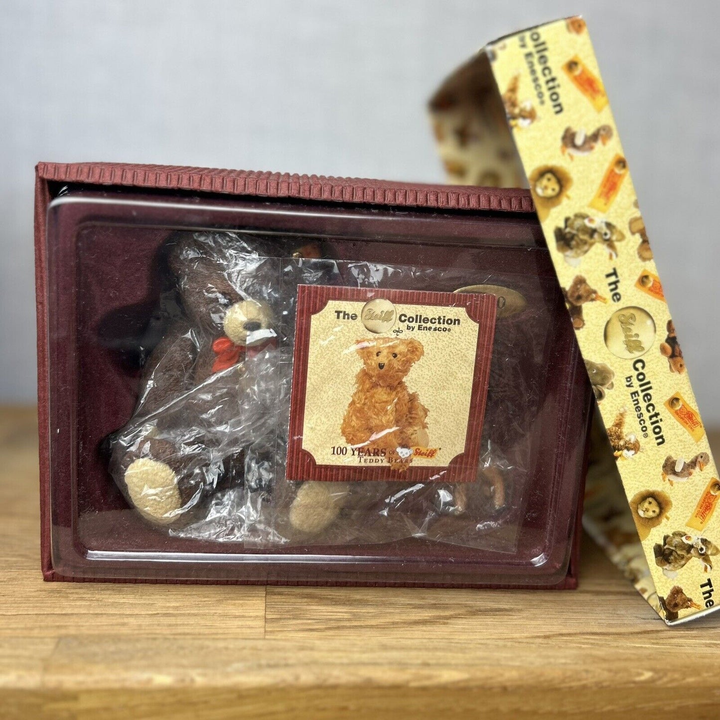STEIFF 1984 Teddy Bear Petsy & Pewter Boeky Fawn By Enesco Porcelain Limited Ed
