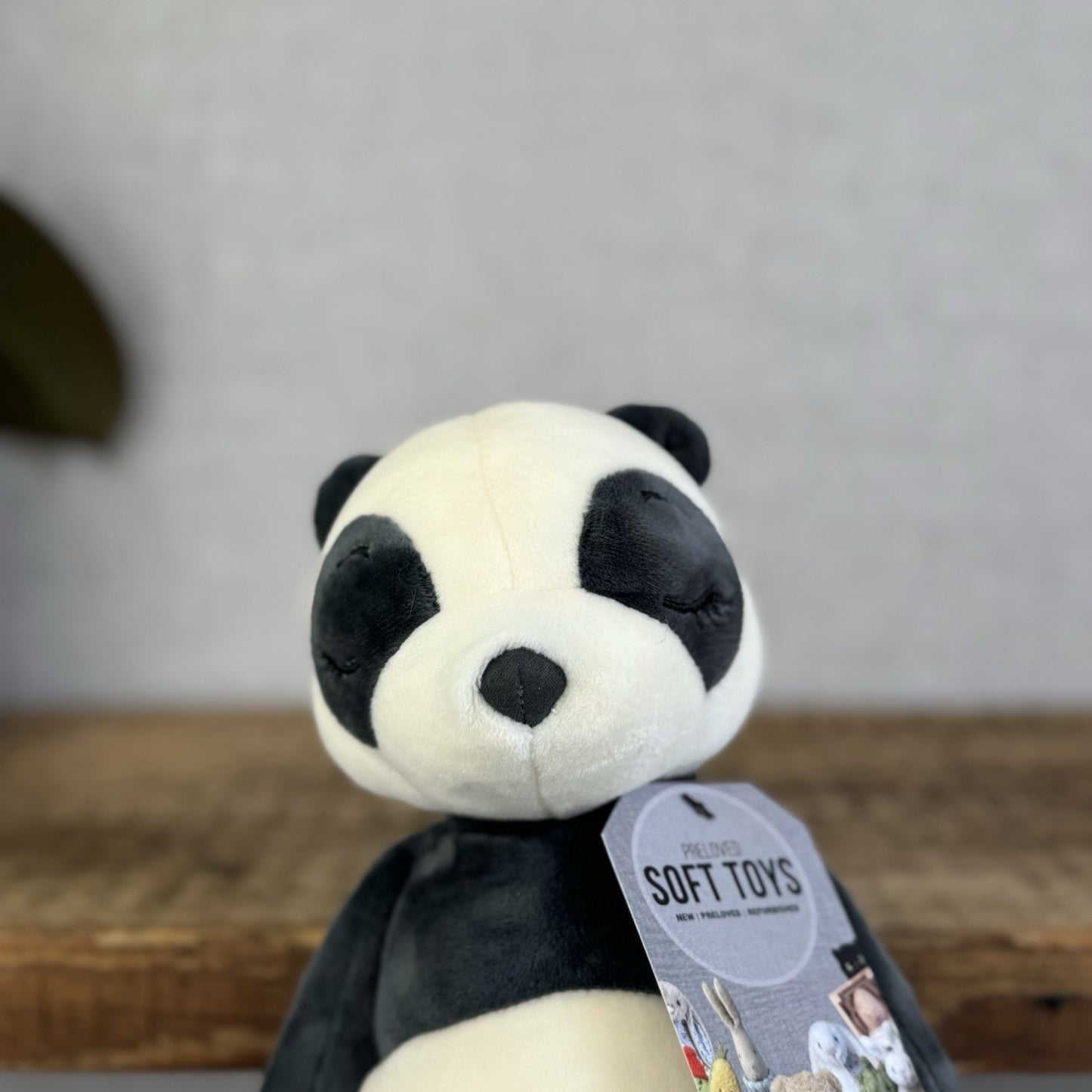 Jellycat Sleepee Panda Small - Small Velour Panda Beanie Plush Retired 10"