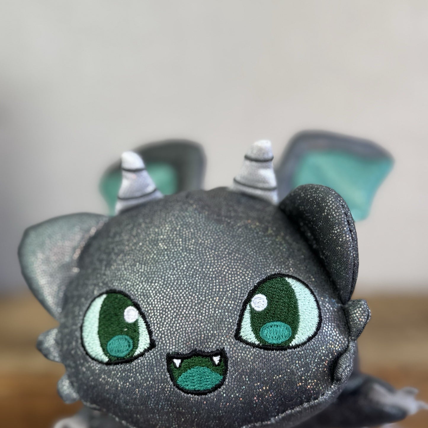 Aphmau MeeMeows - Dragon Cat Grey/Green Sparkly Plush Collectible 5"