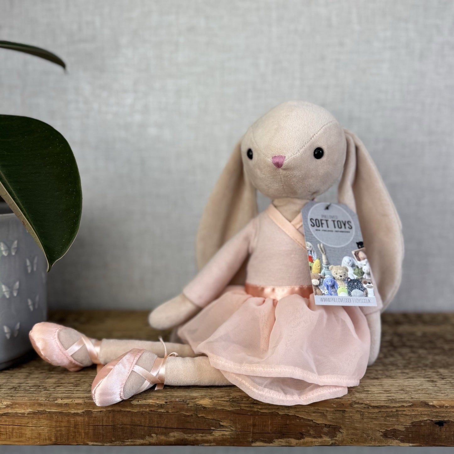 Jellycat Lila Ballerina Bunny - Velour Bunny Tutu Ballet Soft Toy Retired Medium