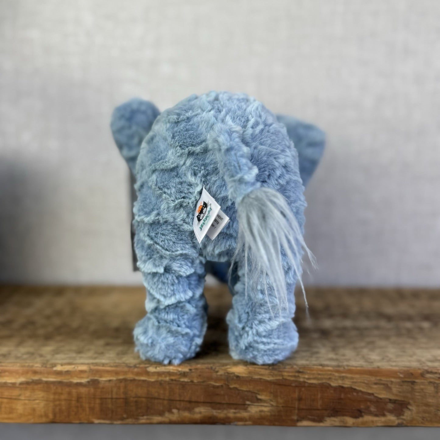 Jellycat Little Eddy Small Blue Standing Elephant Beanie Retired Collectible 8”