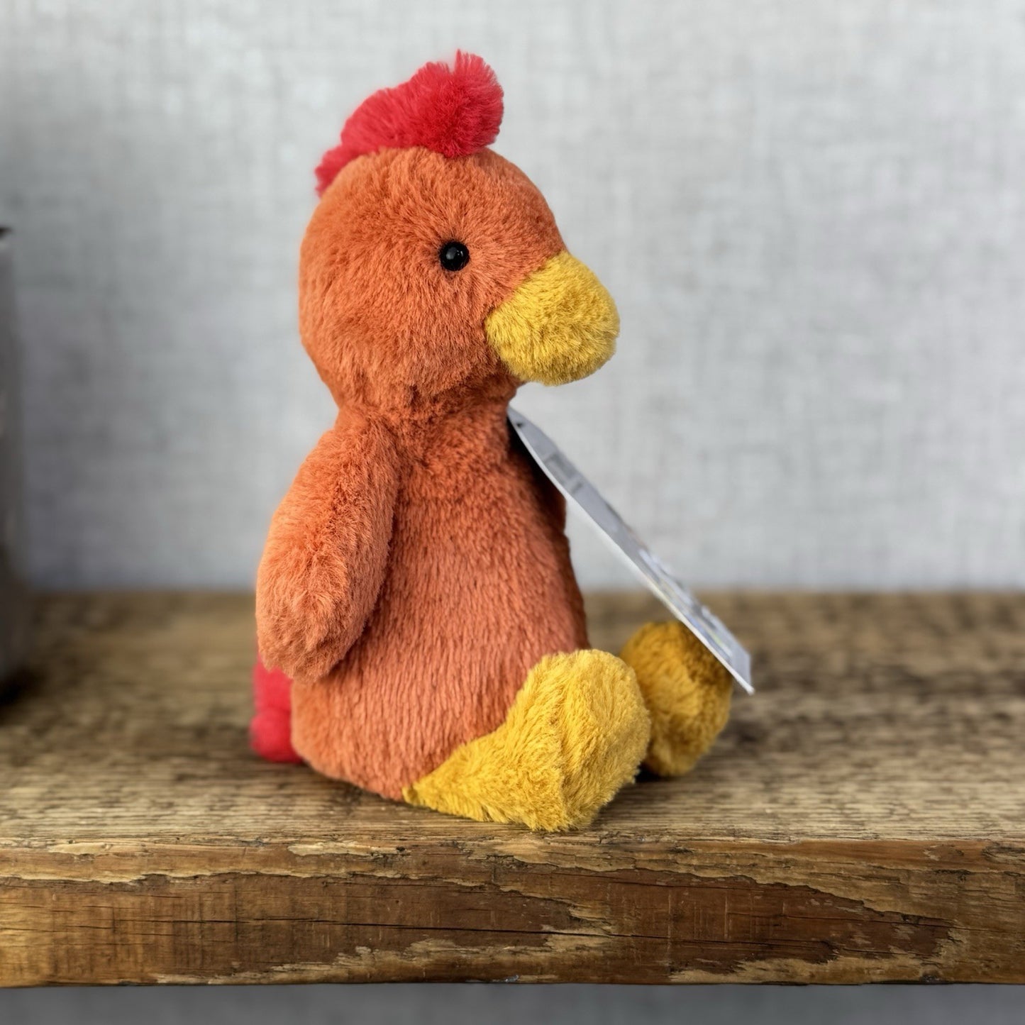 Jellycat Small Bashful Rooster - Soft Orange & Yellow Cockerel Chick Beanie 8"
