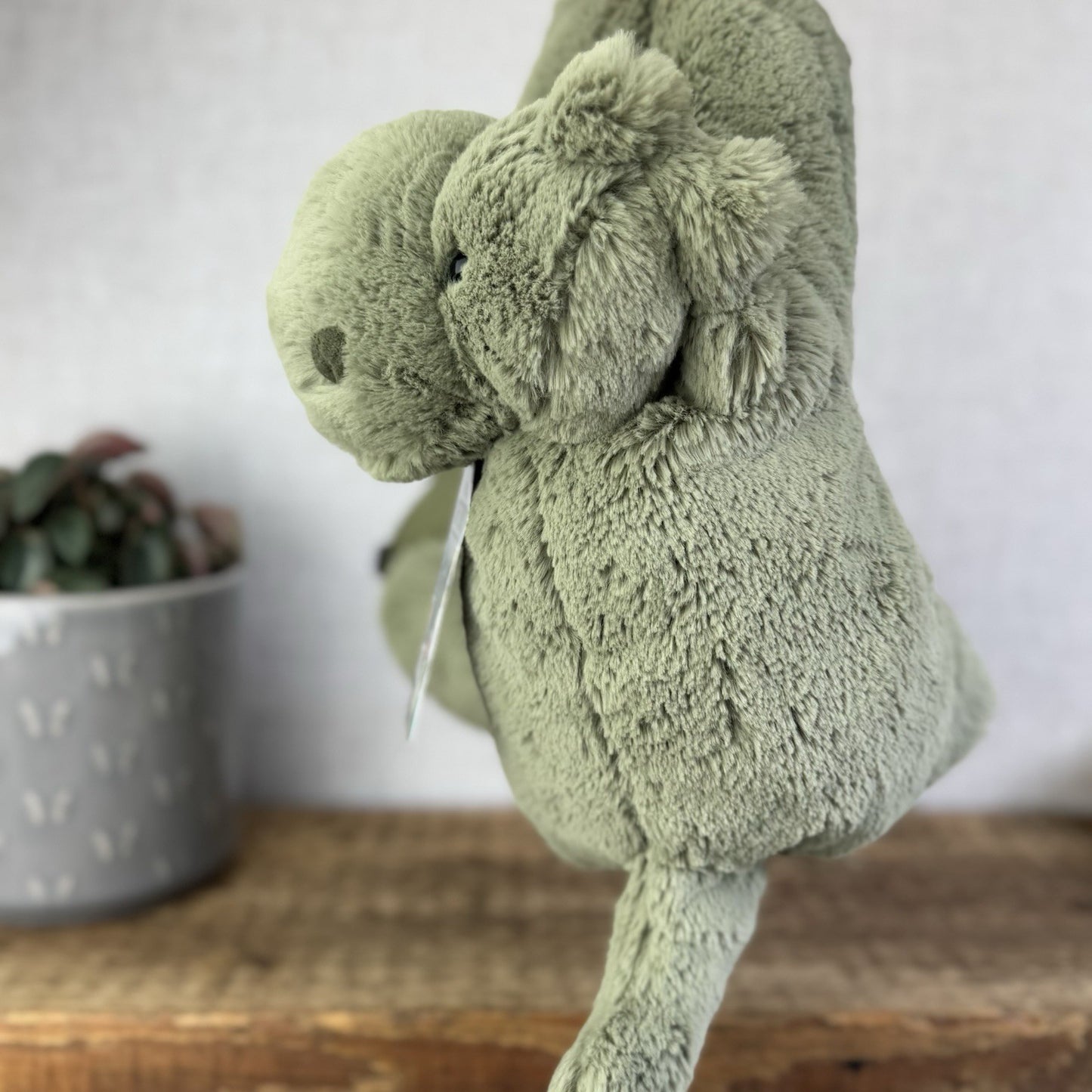Jellycat Huggady Dino Bag - Green Dinosaur Rucksack Soft Toy Bag Retired NWOT