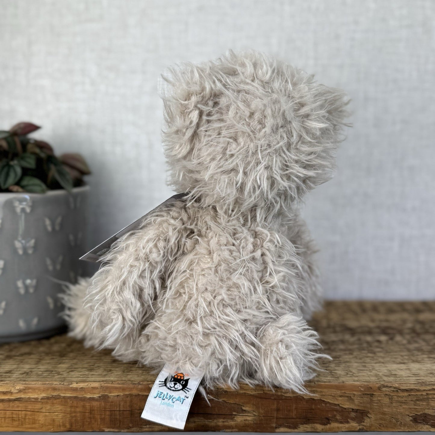 Jellycat Angora Cocoa Bear - Fluffy Medium Beige Bear Soft Toy Retired 12"