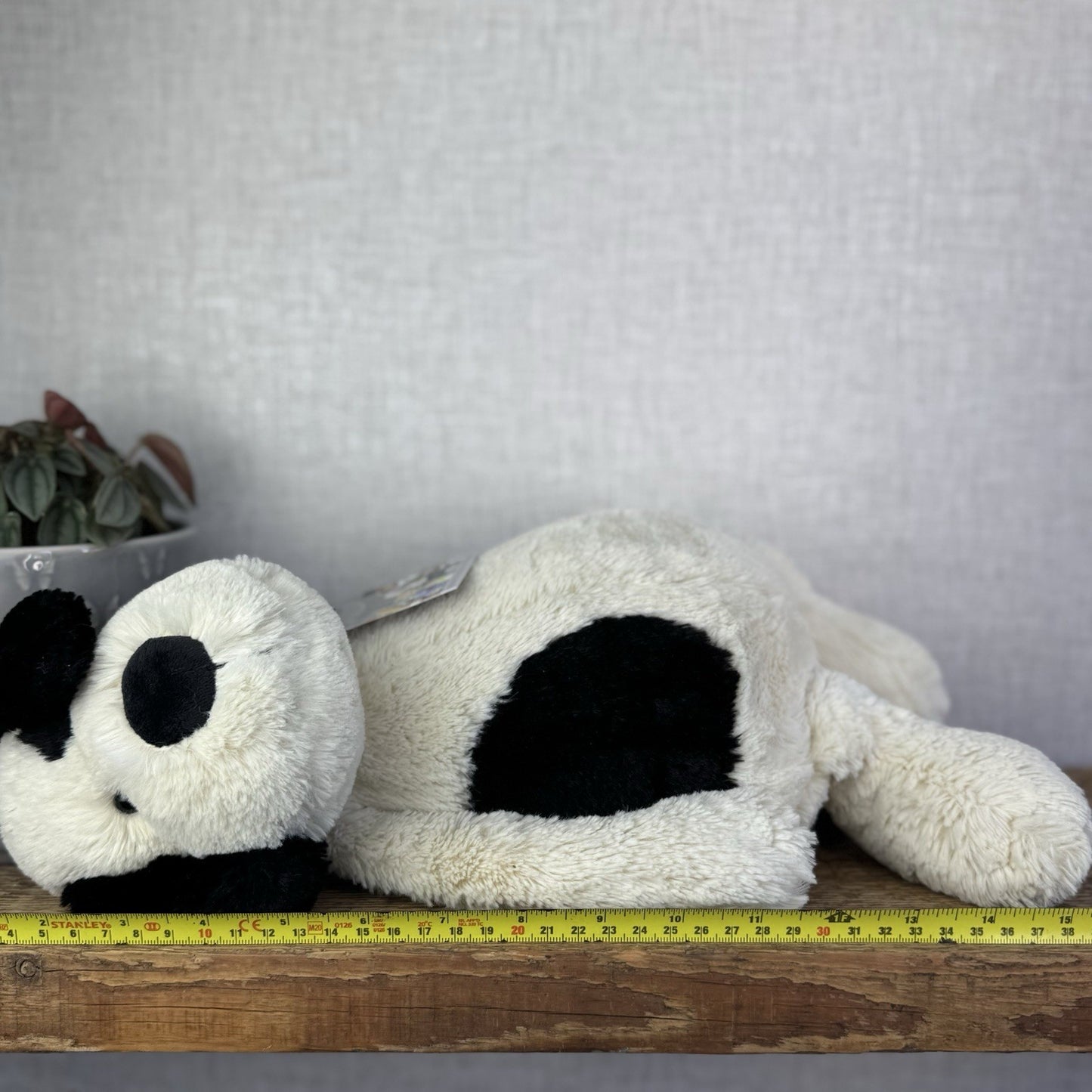 Jellycat Large Bashful Black/cream Puppy Dog - Large Dog Plush Retired Rare 16”