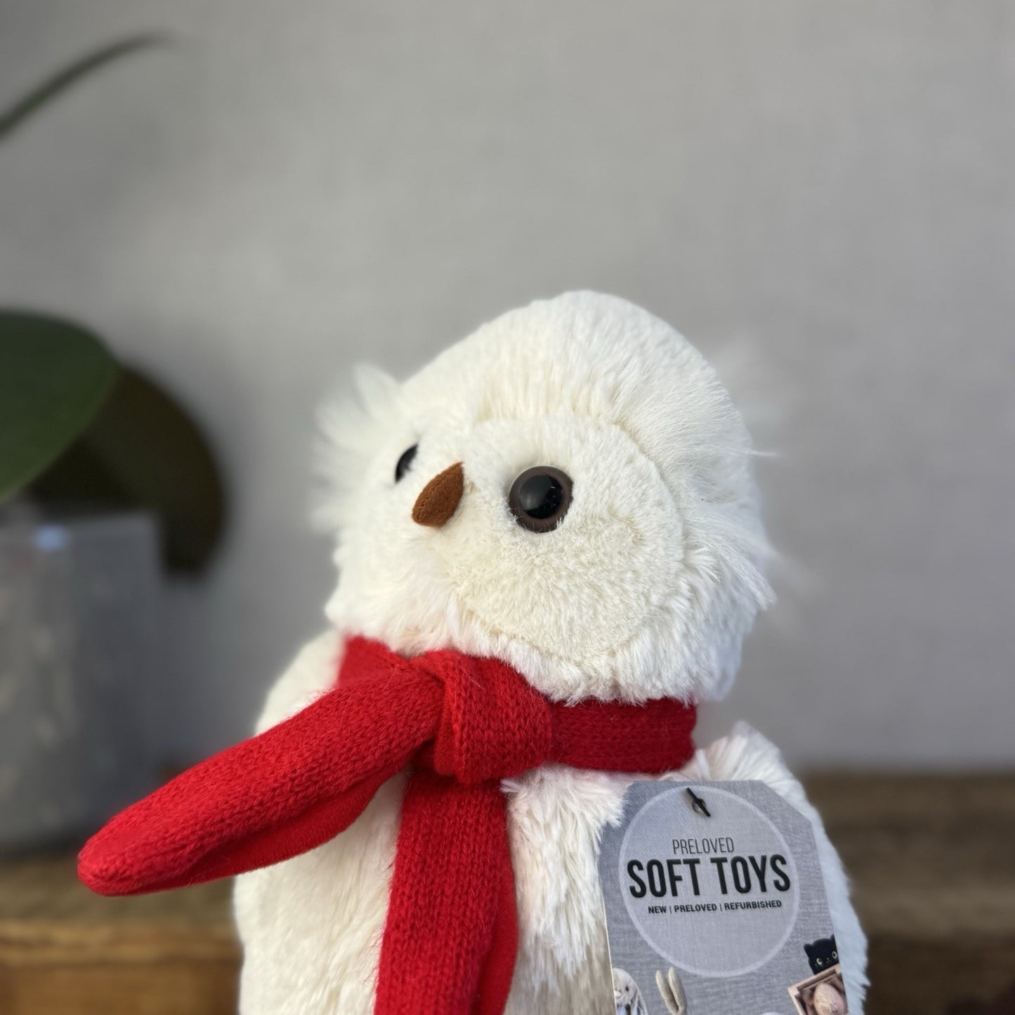 Jellycat John Lewis Exclusive - Medium Bashful Owl In Scarf - Owl Beanie 9”