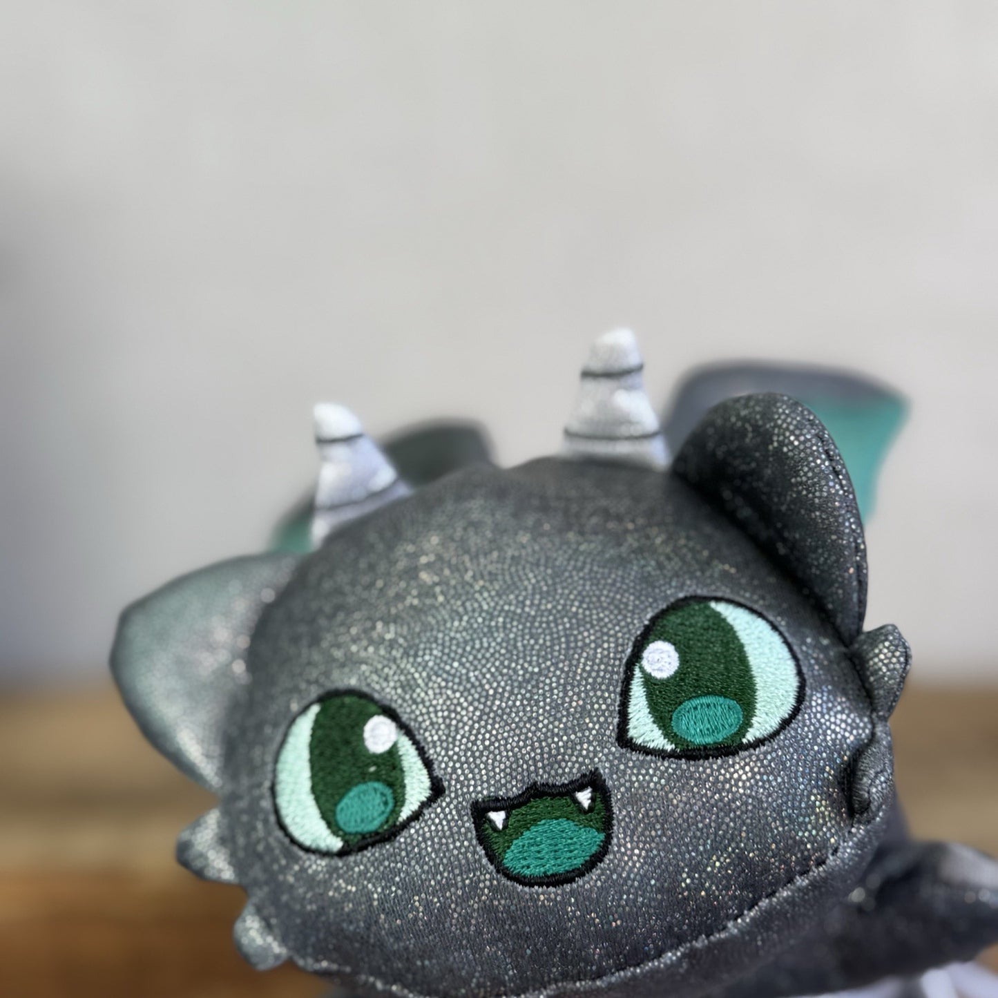 Aphmau MeeMeows - Dragon Cat Grey/Green Sparkly Plush Collectible 5"