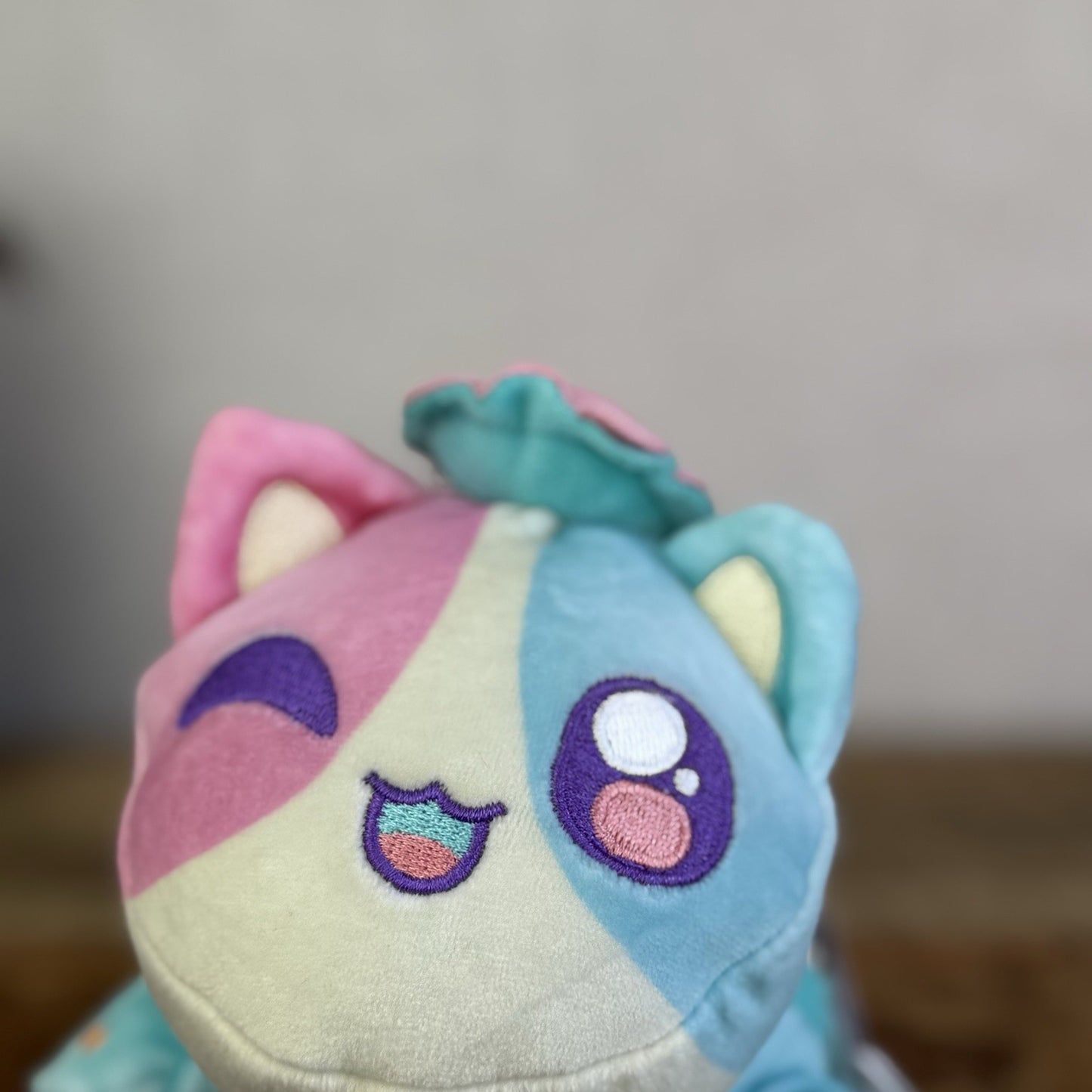 Aphmau MeeMeows - Maccaron Cat - Pink/Blue Kawai Cute Collectible Plush 5"