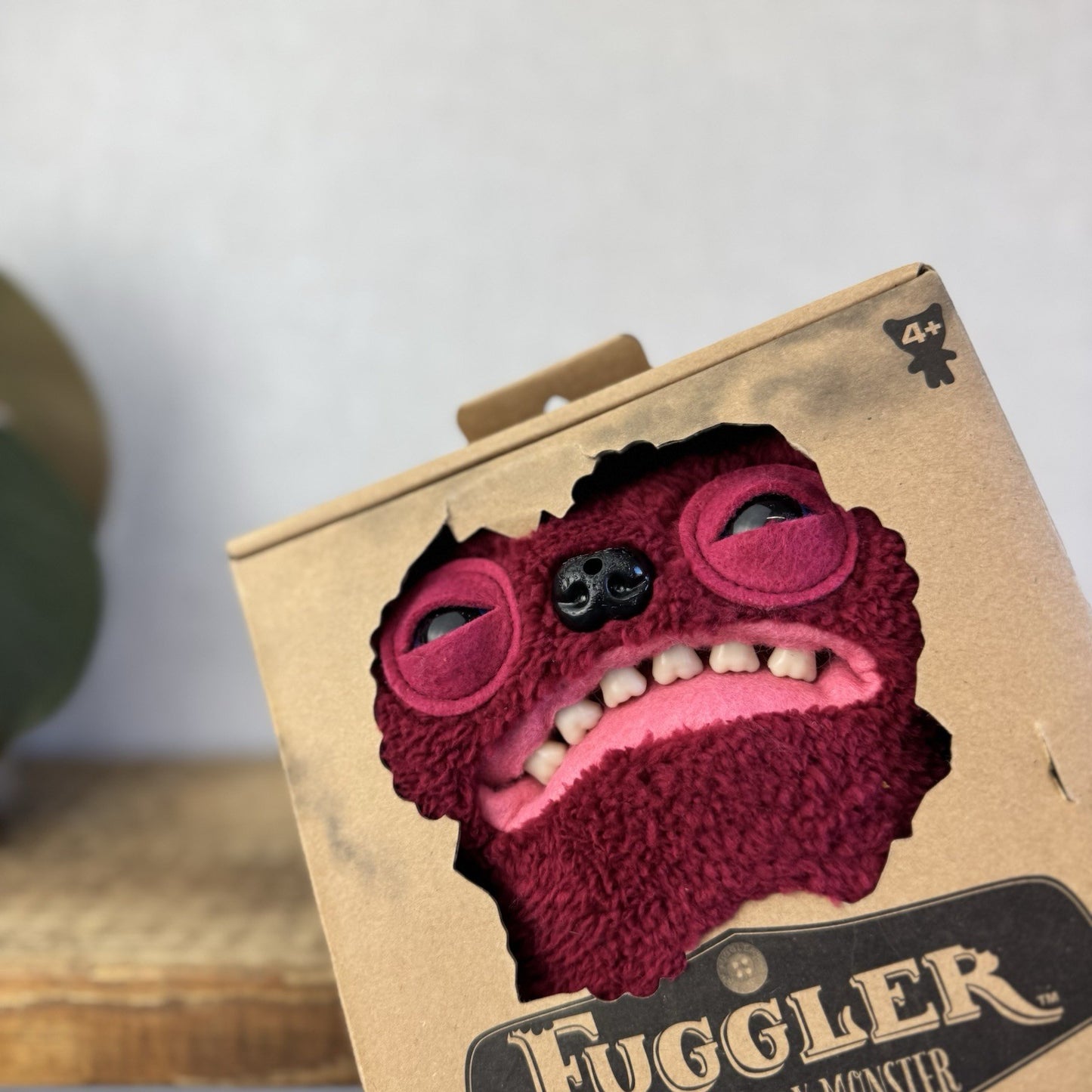 Fuggler Fart Face Gnawing Terror - Red Funny Ugly Monster Farting Plush With Box