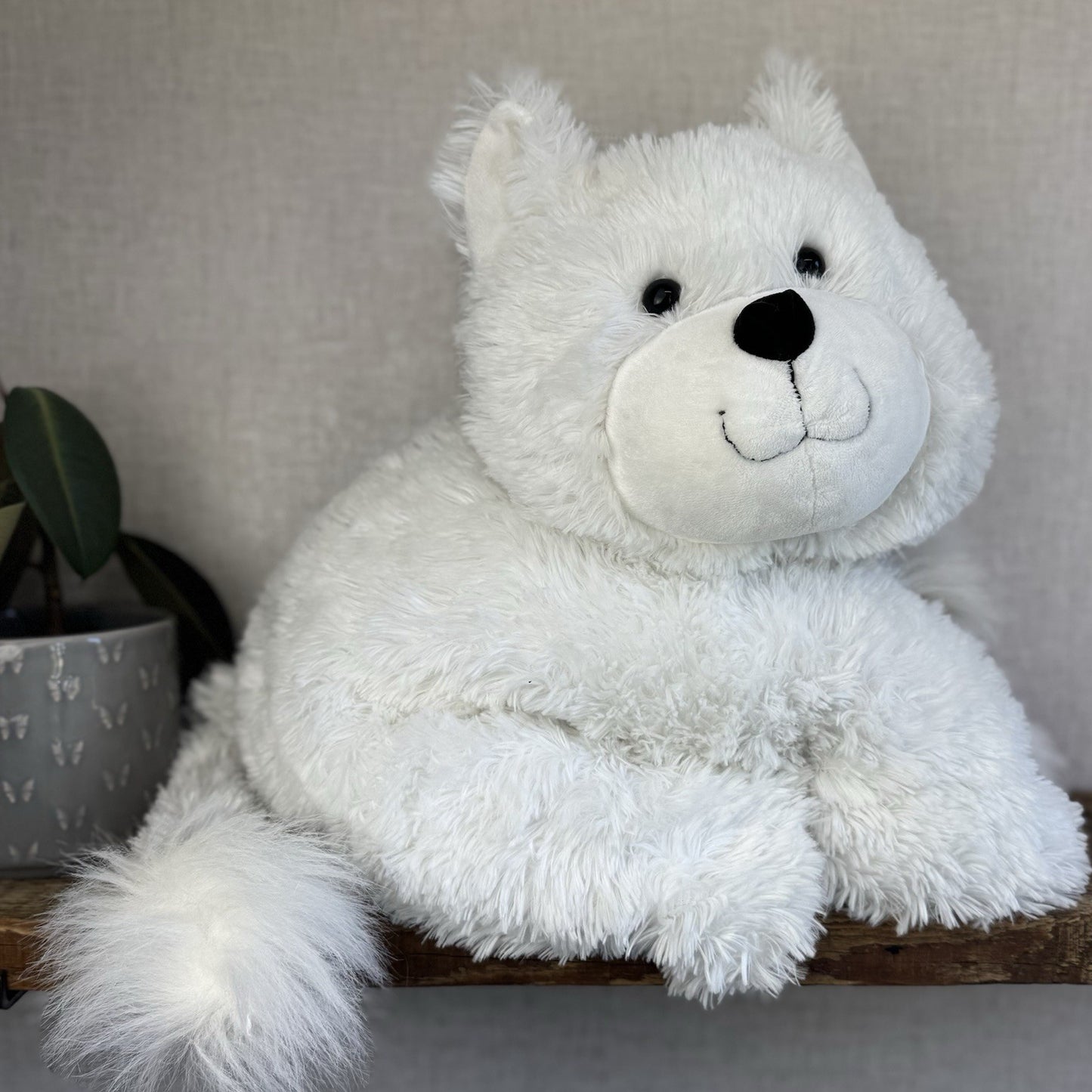 Huge Truffles White Cat - Little White Company/Jellycat Collab Large Cushion Cat