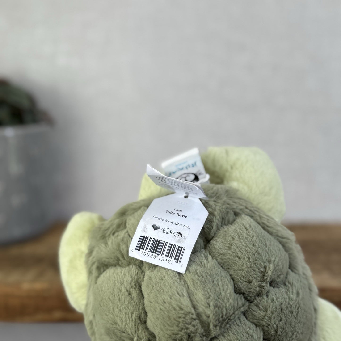 Jellycat Tully Turtle - Medium Beanie Green Soft Toy Turtle With Tags 10"