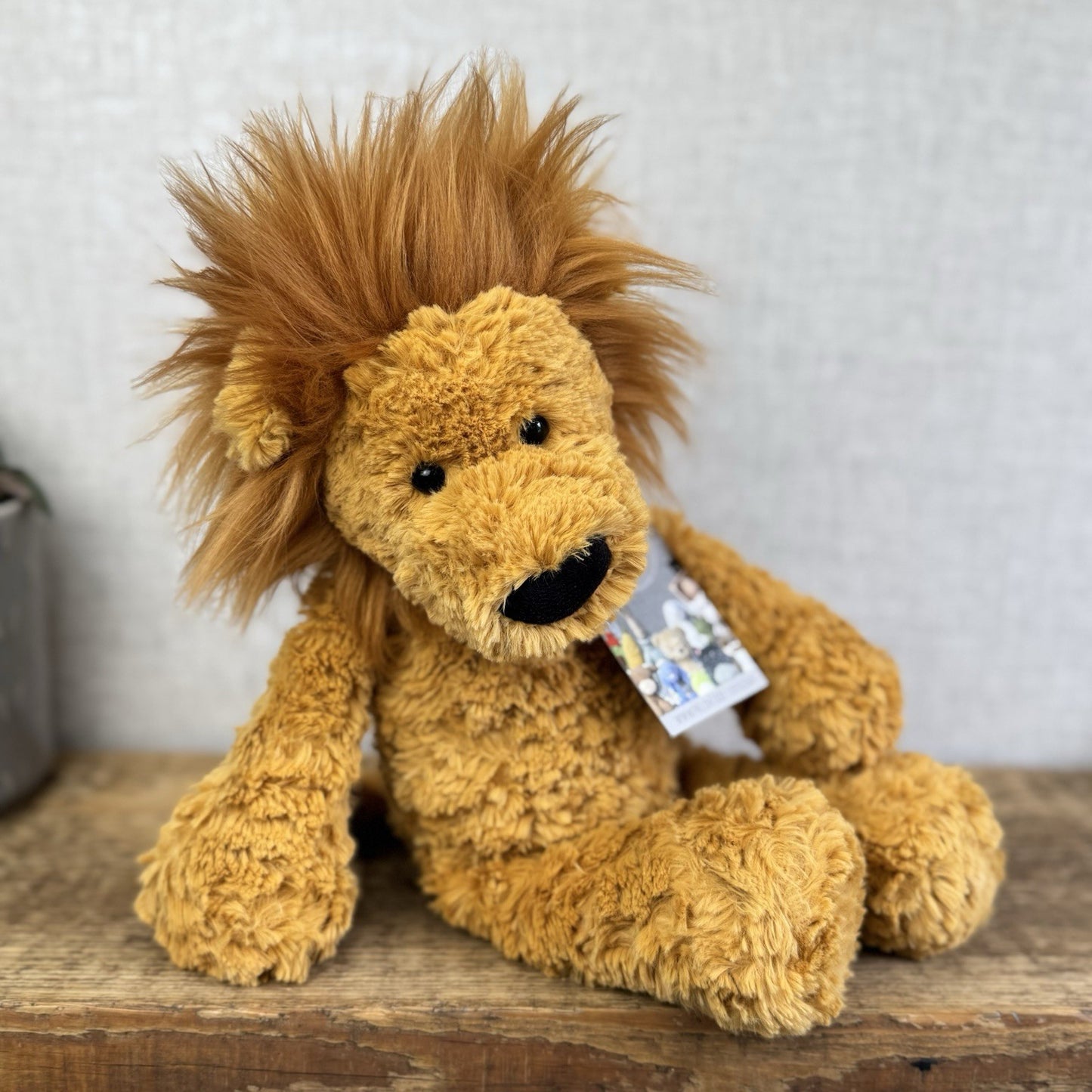 Jellycat Medium Mumble Lion - Rare Sguiggle Lion Soft Toy Beanie Plush 14"
