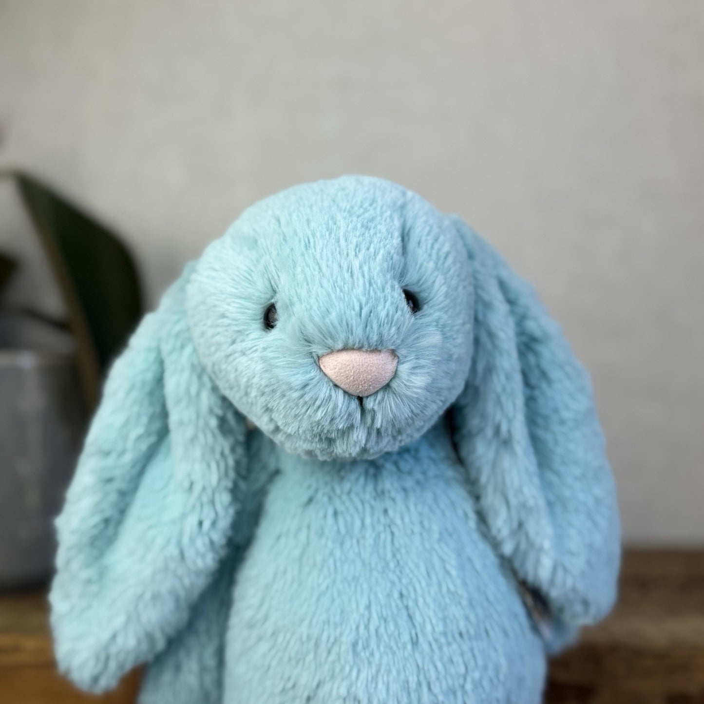 Jellycat Medium Bashful Aqua Bunny - Aqua Bunny Rabbit Bright Blue Medium 12”