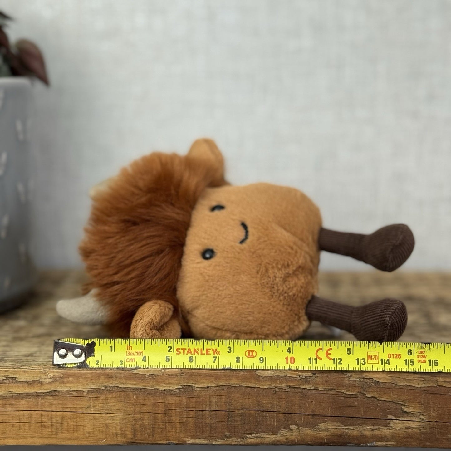 Jellycat Amuseabean Highland Cow - Small Brown Beanie Cow Soft Toy Retired 5”
