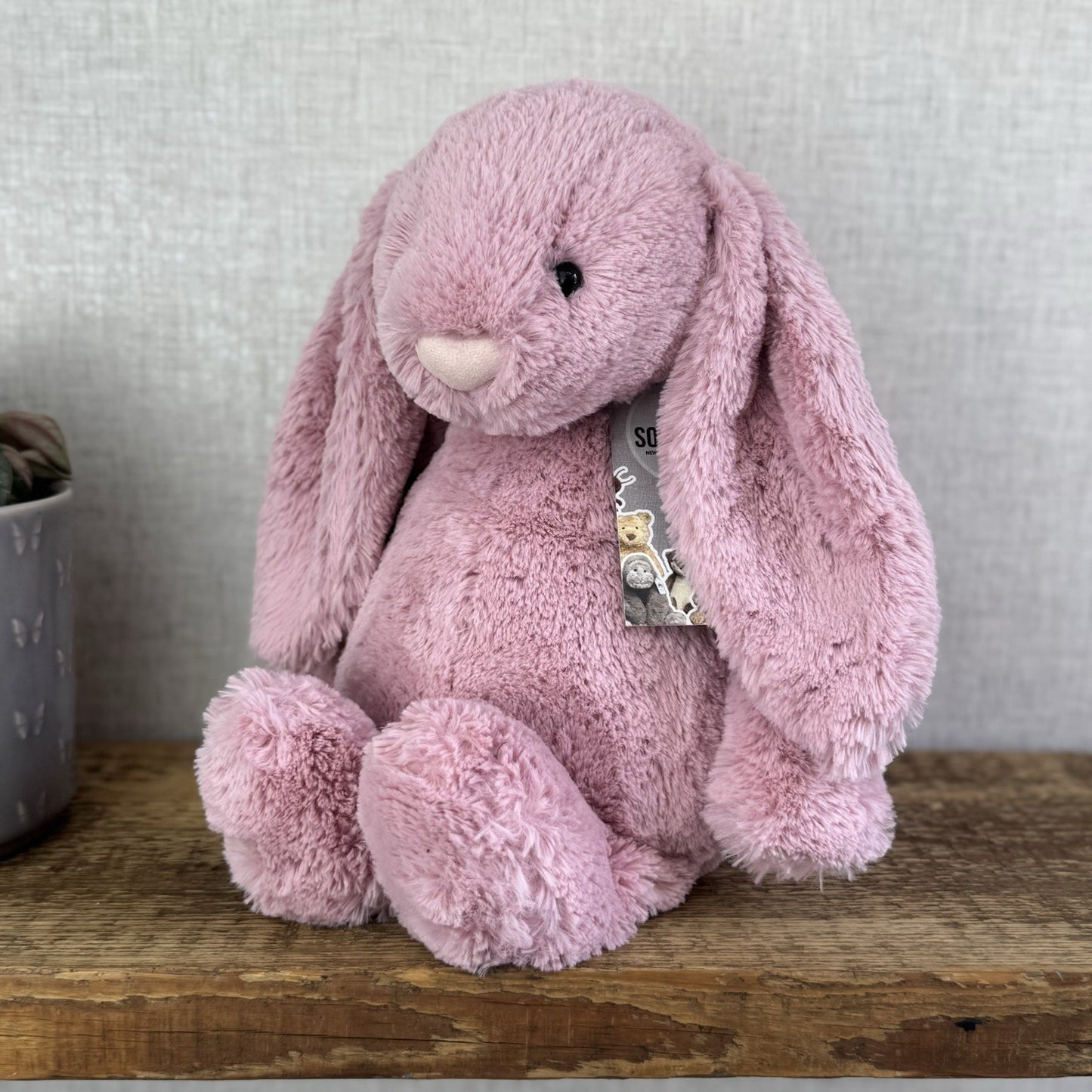 Jellycat Large Bashful Tulip Bunny Rabbit - Large Pink Rabbit Beanie Plush 16"