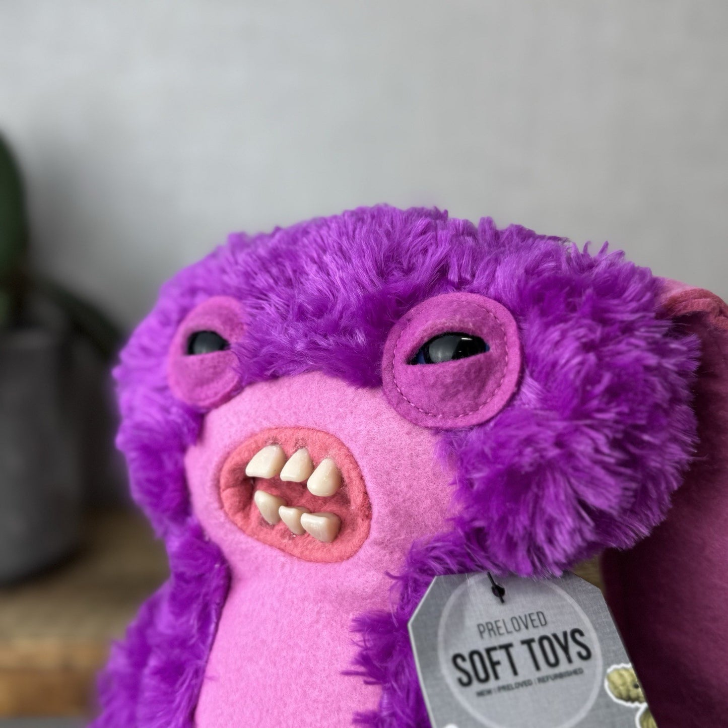 Fuggler Lord Long Ears - Love Fugg - RARE Fuggler Pink Long Eared Fluff Monster