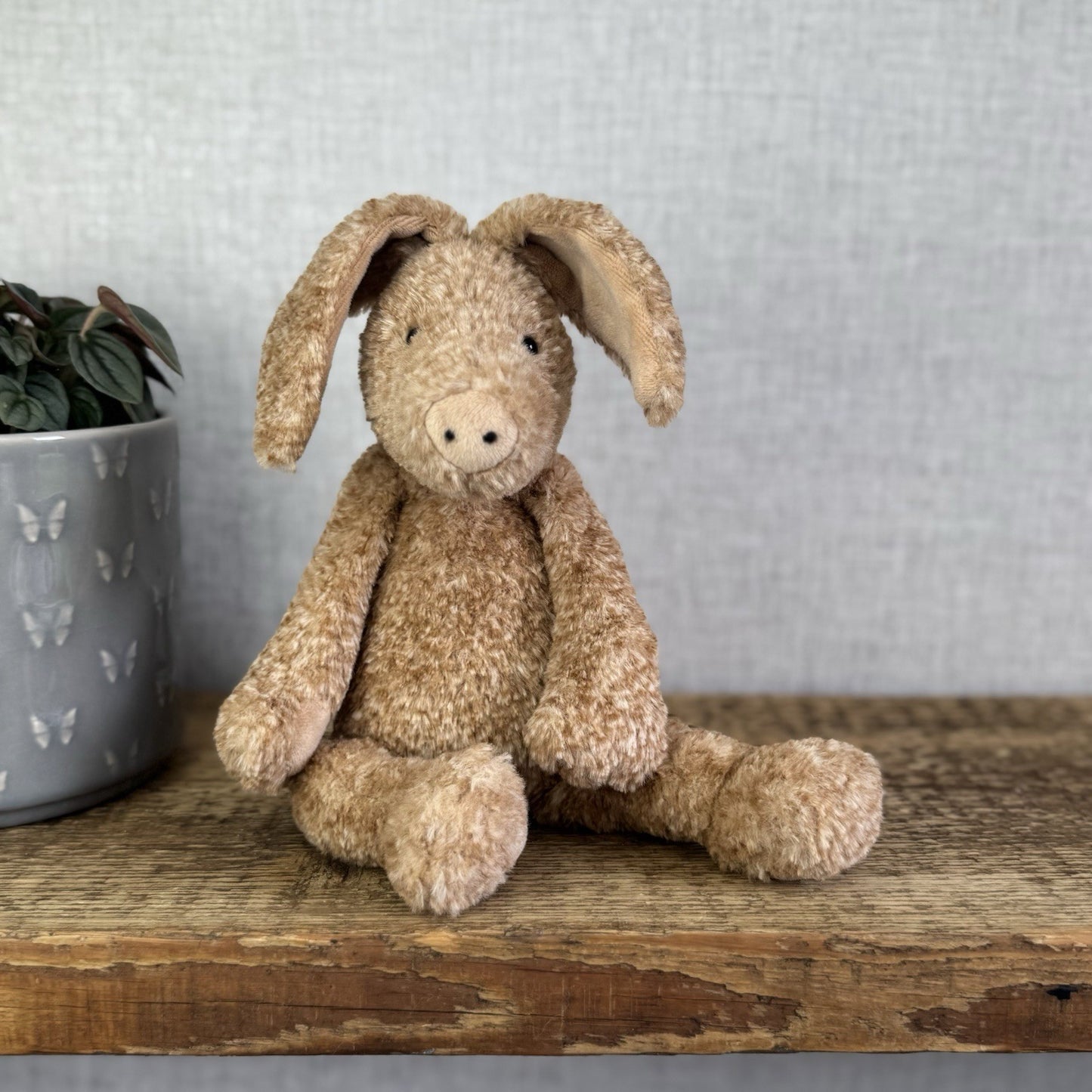 Jellycat Alan Aardvark - Orange/Brown Mix Aardvark Beanie Plush Retired 12"