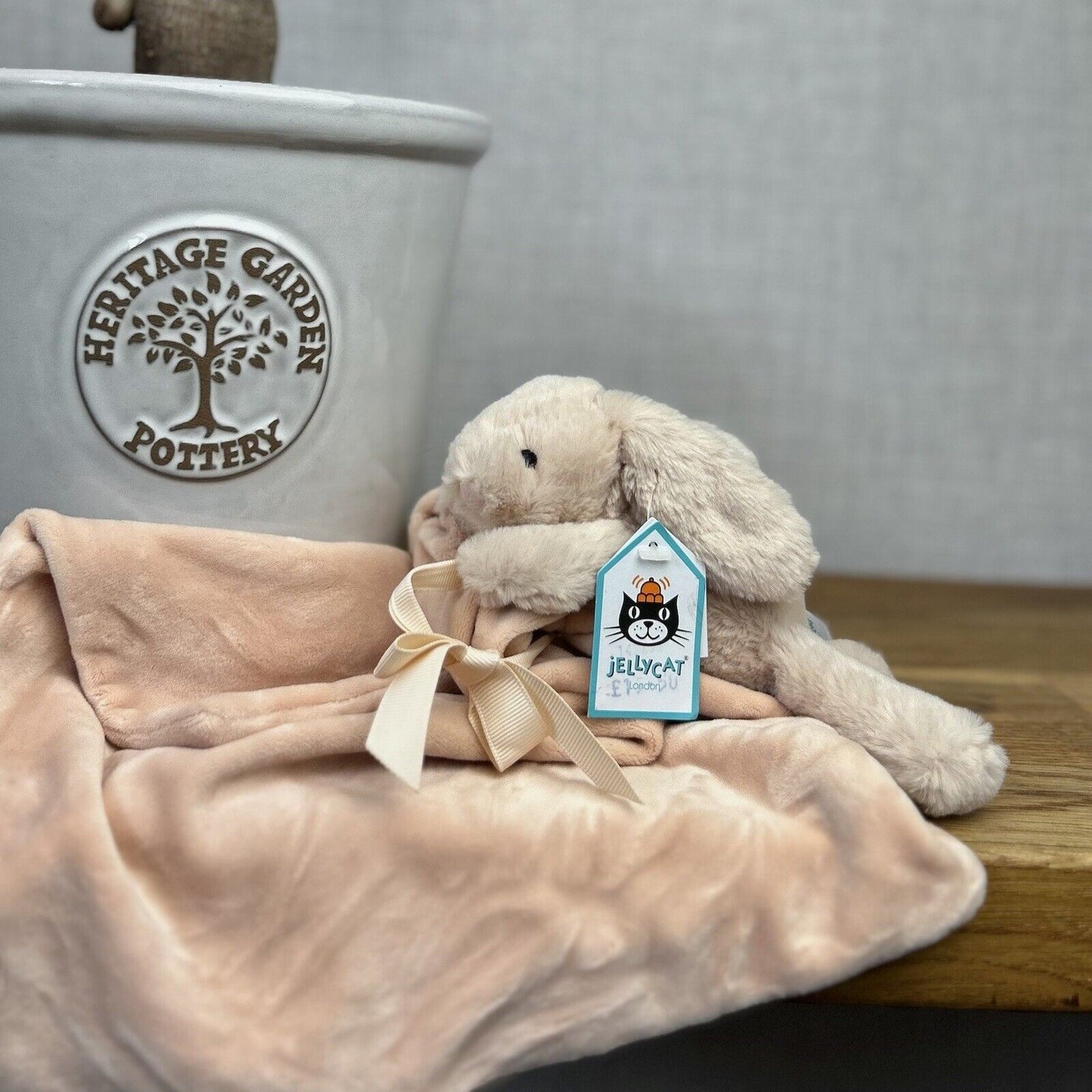 Jellycat Shooshu Bunny Soother - Tiny Smudge Soother - Beige Bunny Comforter