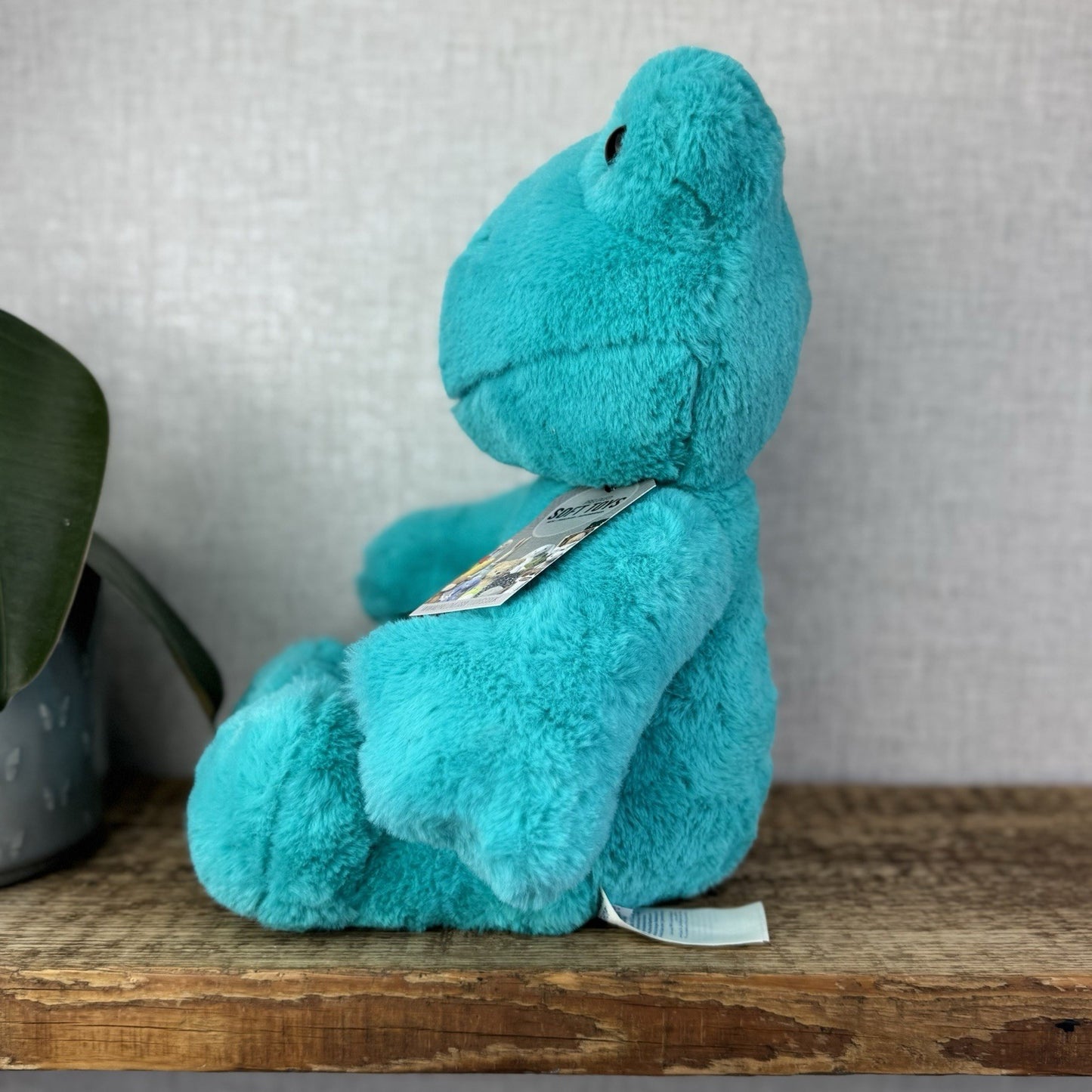 Build A Bear Teal Blue Hoppy Frog - All Blue BAB Frog Retired Collectible 17”