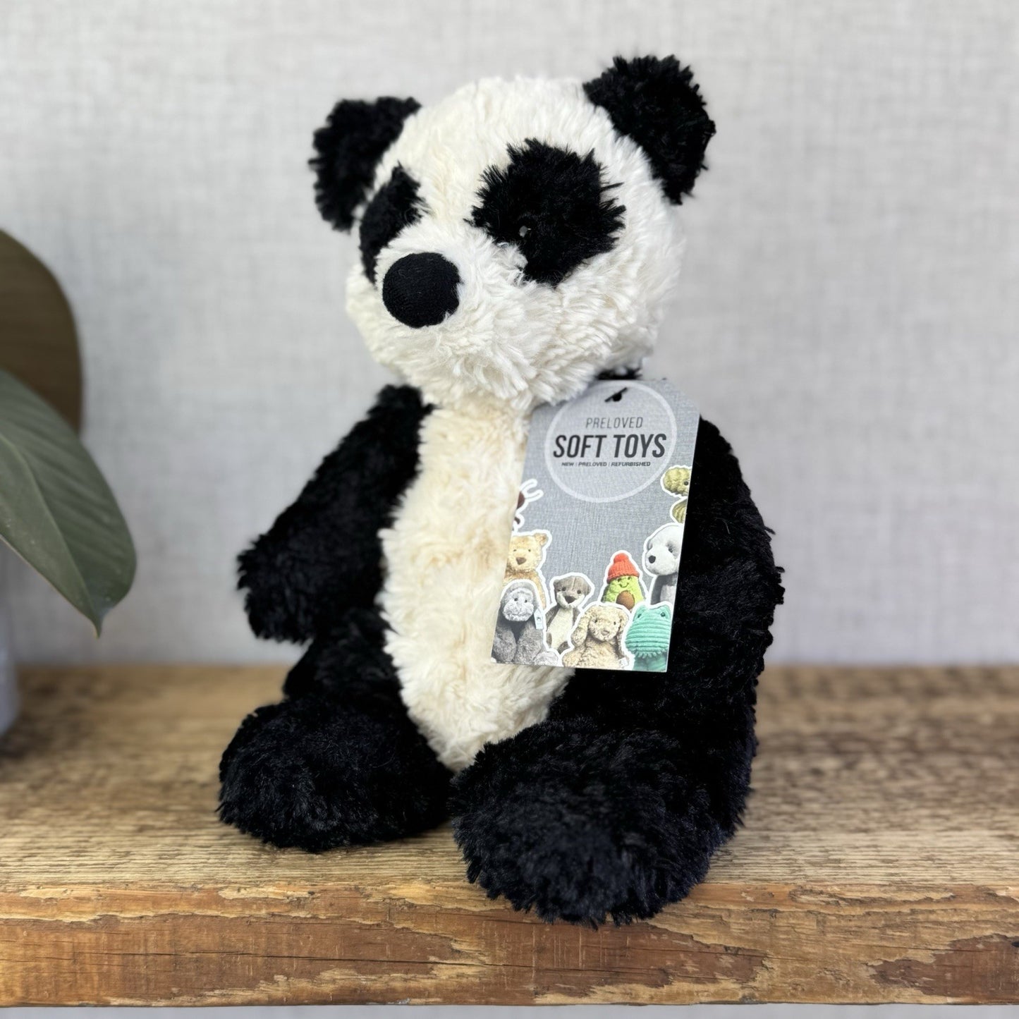 Jellycat Small Bartlesham Panda Teddy Small Size Vintage Collectible Beanie 11”