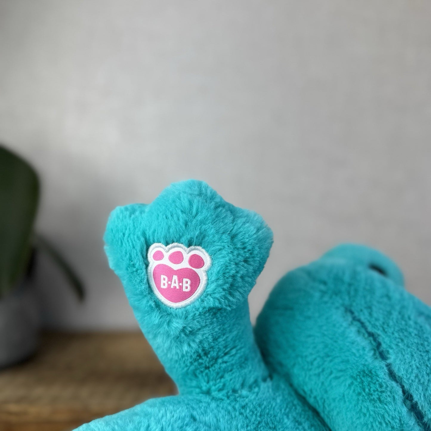 Build A Bear Teal Blue Hoppy Frog - All Blue BAB Frog Retired Collectible 17”