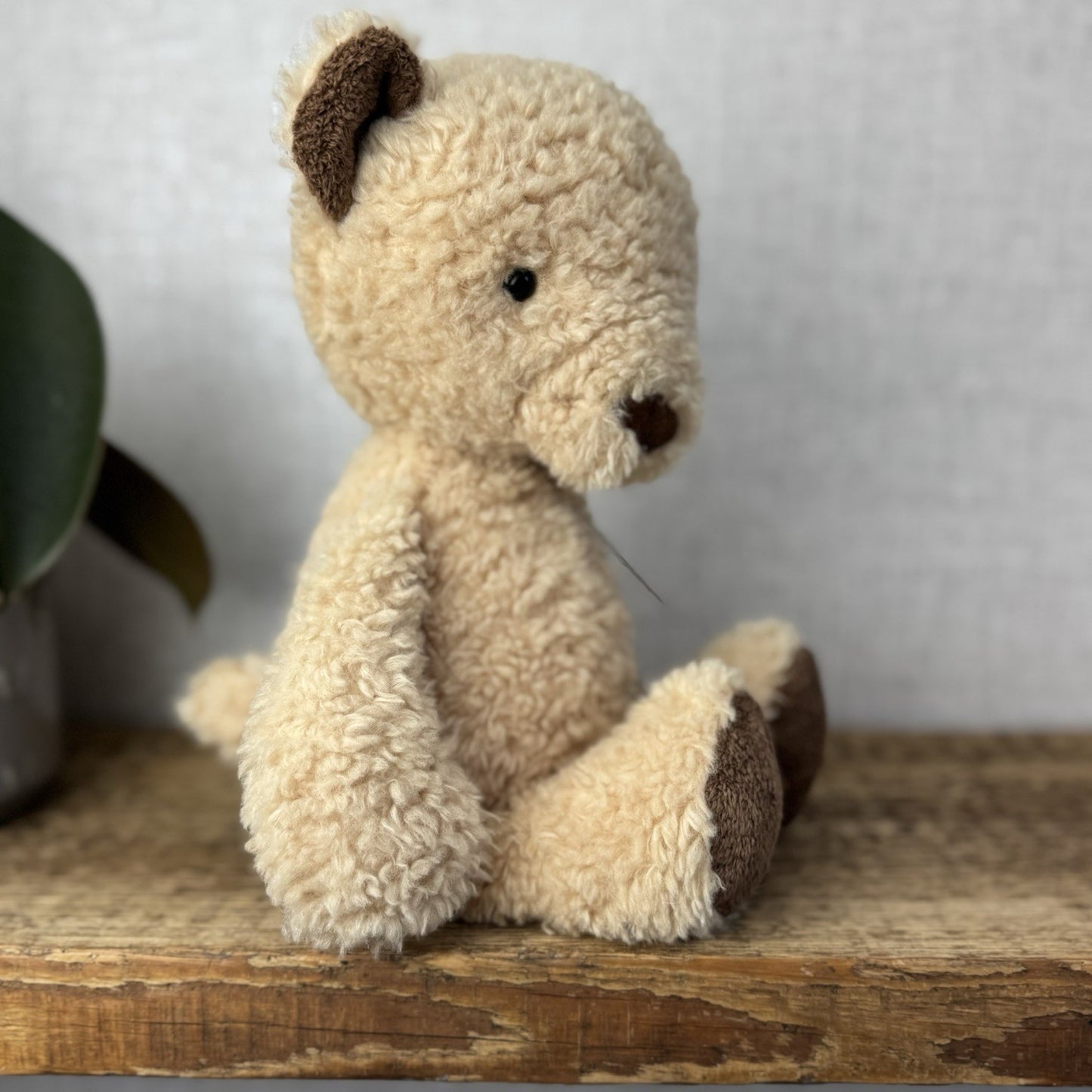 Jellycat Medium Vintage Bear - Vintage Light Brown Bear Beanie Soft Toy 12” Rare
