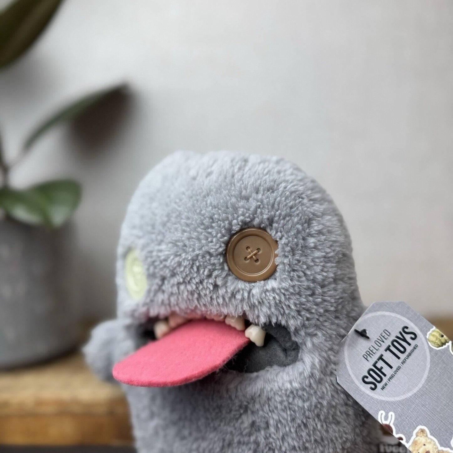 Fuggler Ooogah Boogah Grey Snuggler Edition - Funny Ugly Monster Button Eyes