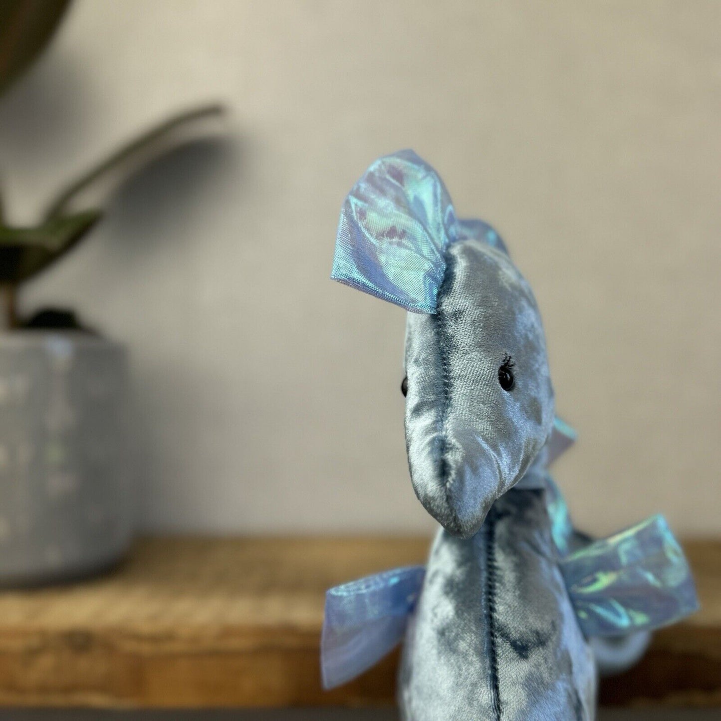 Jellycat Coral Cutie Seahorse - Light Blue Velour Sea Creature Seahorse Plush 8”