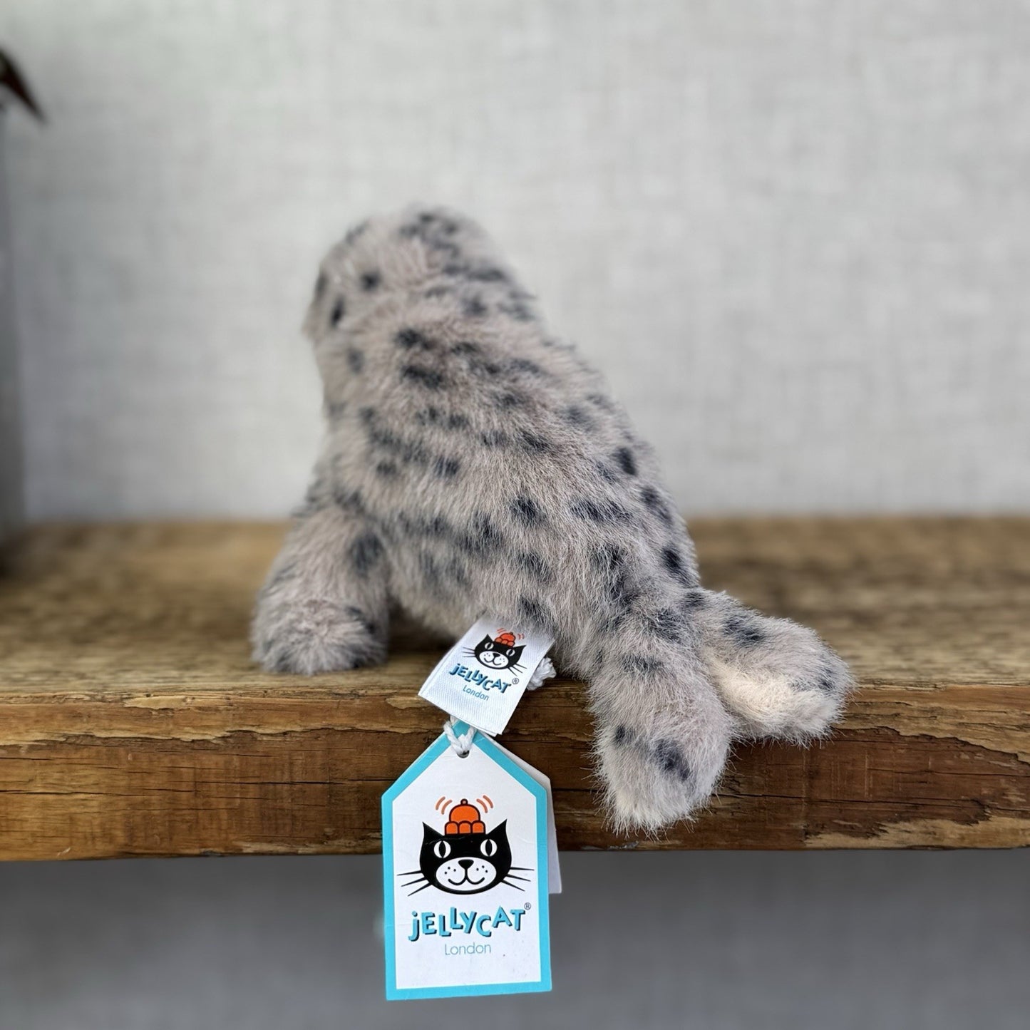 Jellycat Nauticool Spotty Seal - Mini Fluffy Grey Spotty Seal Beanie Plush Tags