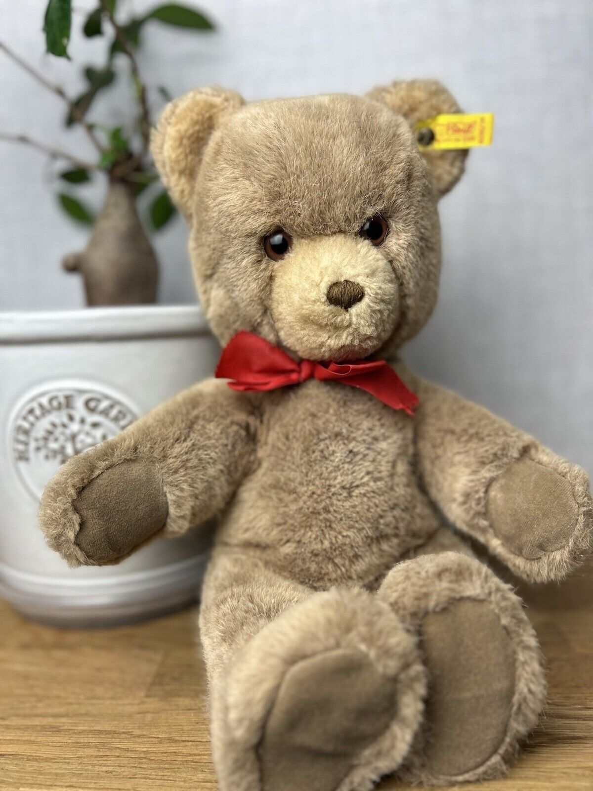 Vintage Steiff Plush Sitting Teddy 0205/35 - Vintage Steiff Teddy Bear Medium