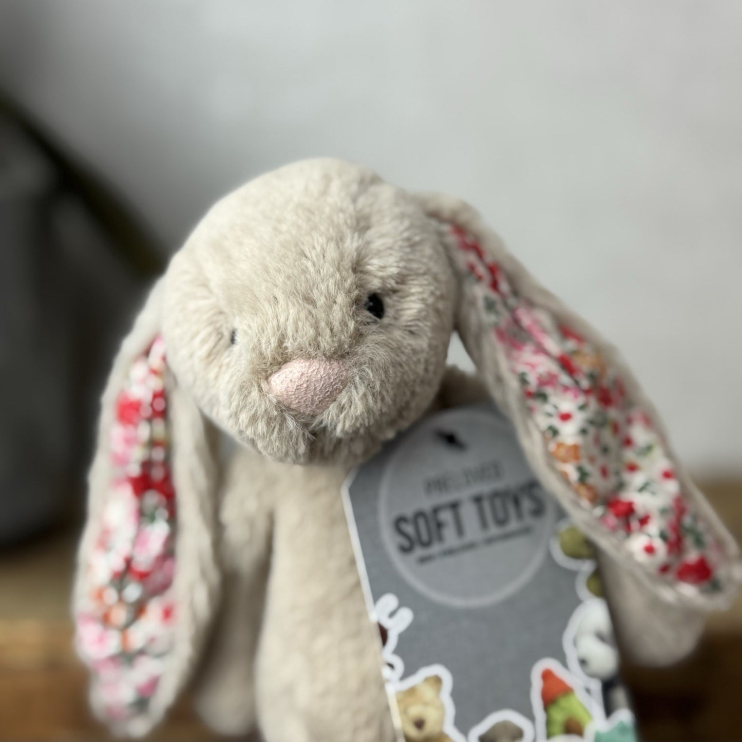 Jellycat Small Beige Blossom Posy Bunny Rabbit - Beige Bunny Floral Rabbit 5"
