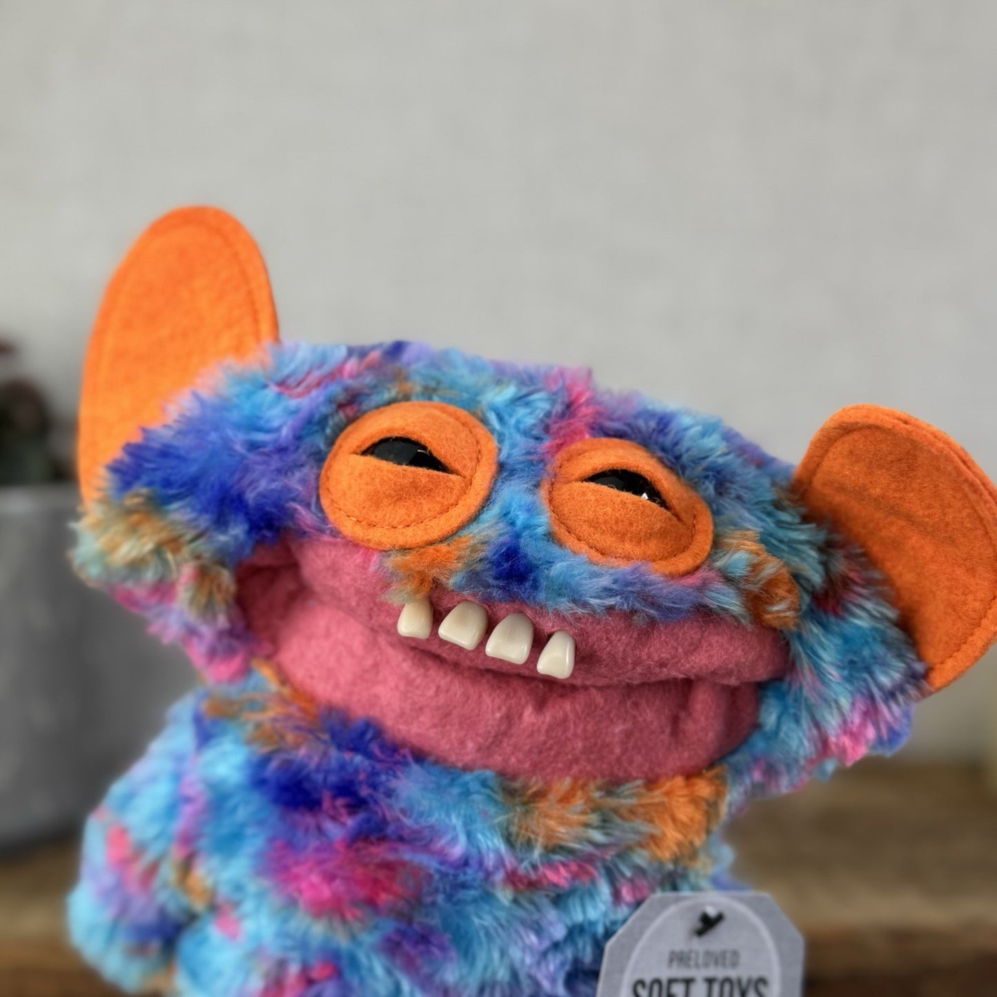 Fuggler Chaos Crew - Fluffy Mixed Blue/Orange Pink Funny Ugly monster Plush