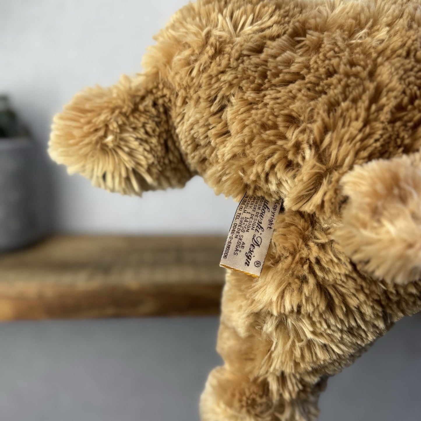 Barbara Bukowsk Vintage Floppy Bear - Golden Bear Beanie Large Rare Plush 15”