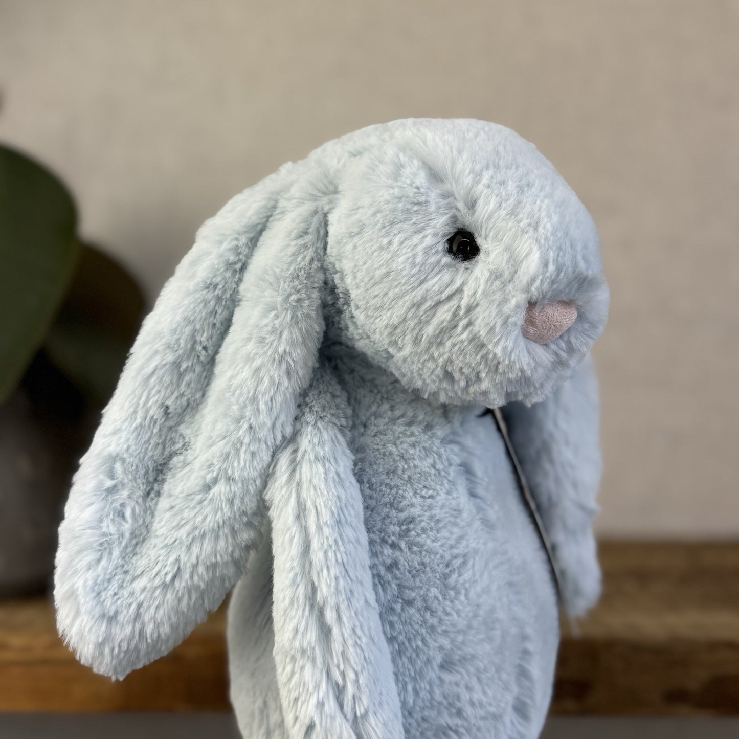 Jellycat Medium Bashful Blue Bunny - Baby Blue Rabbit Beanie Medium 12" (#2)